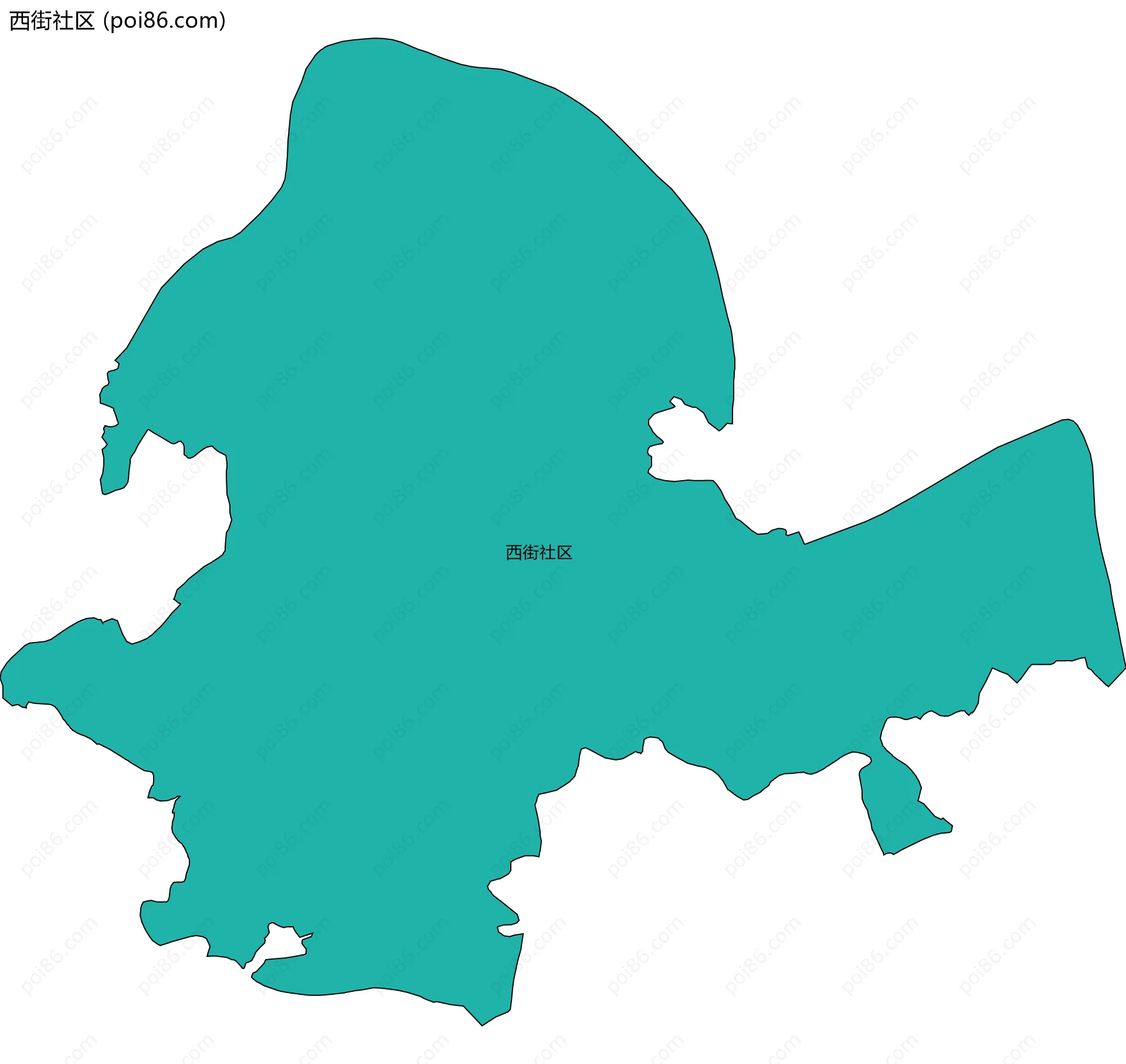 西街社区边界地图