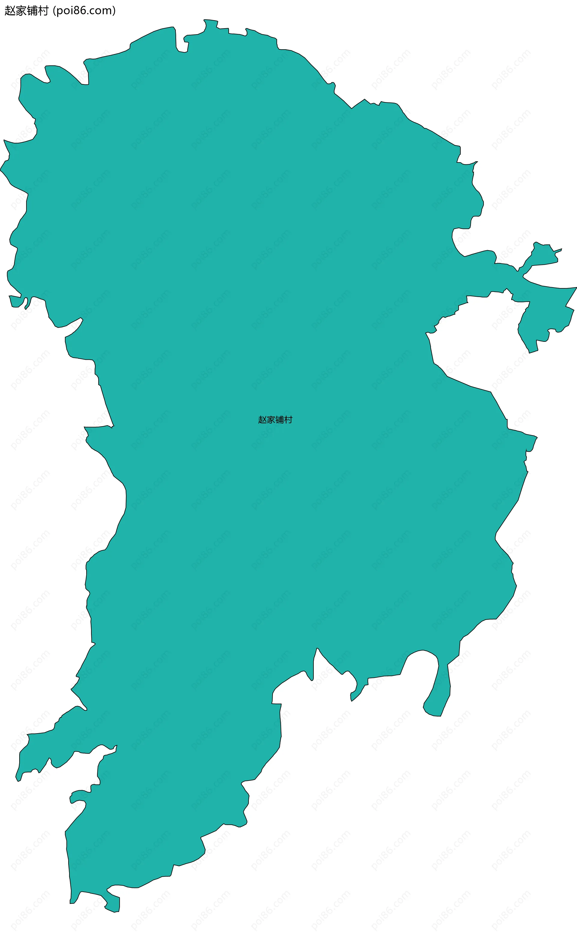 赵家铺村边界地图