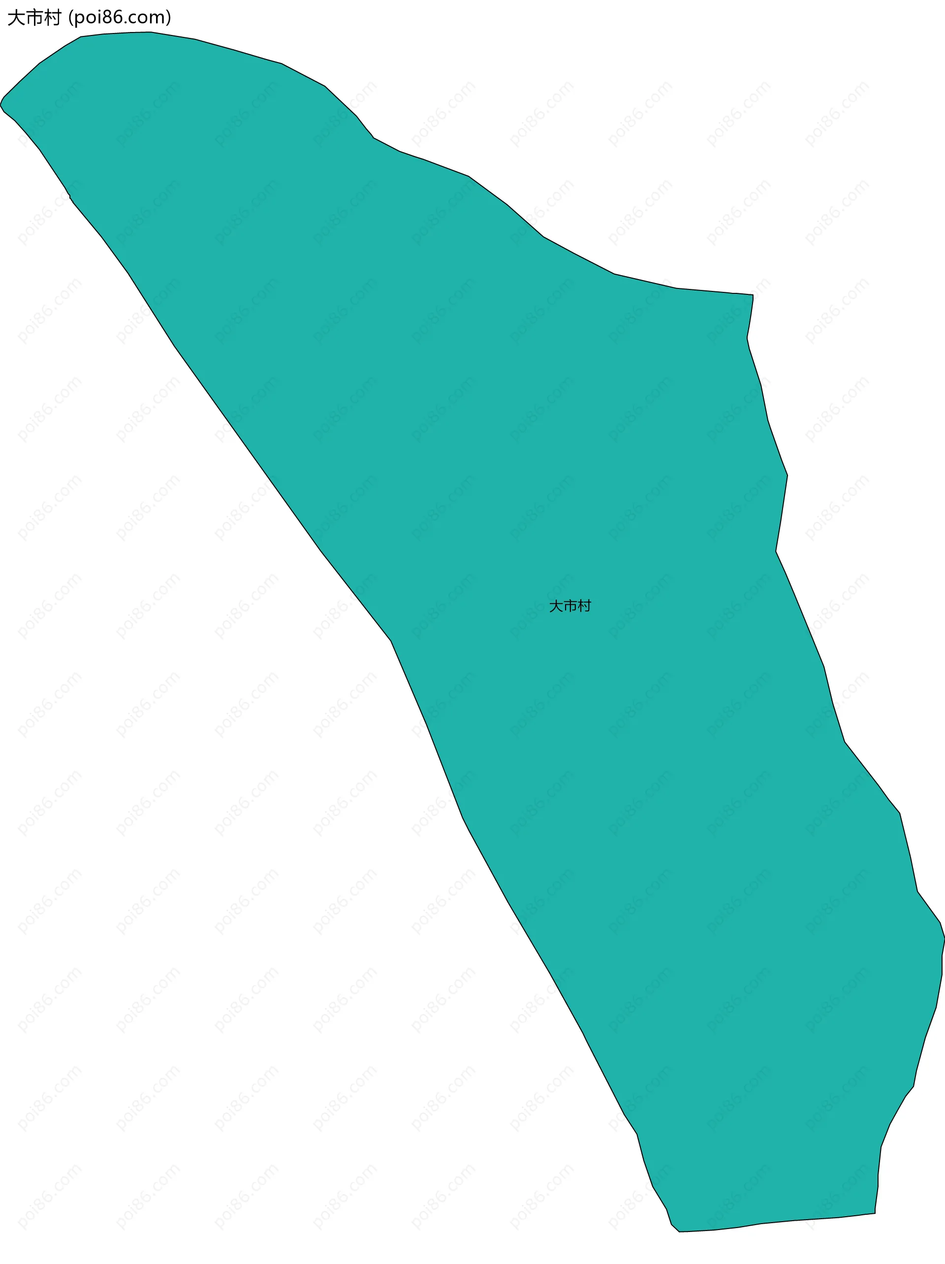 大市村边界地图