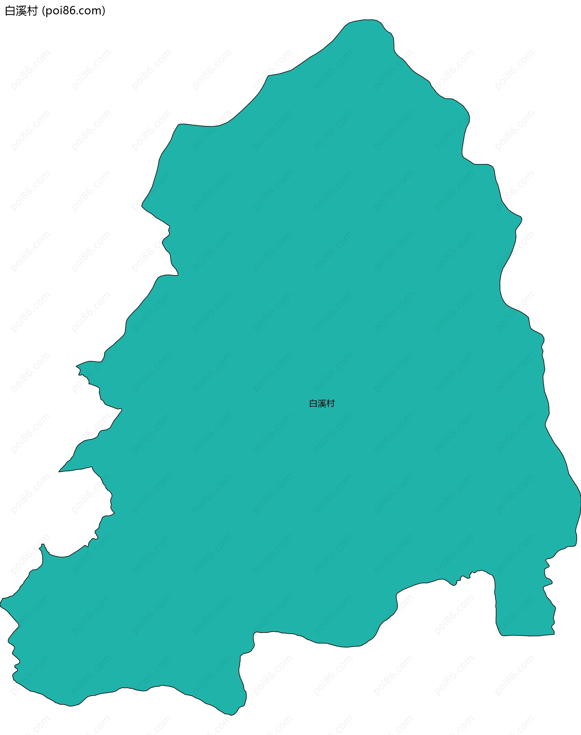 白溪村边界地图