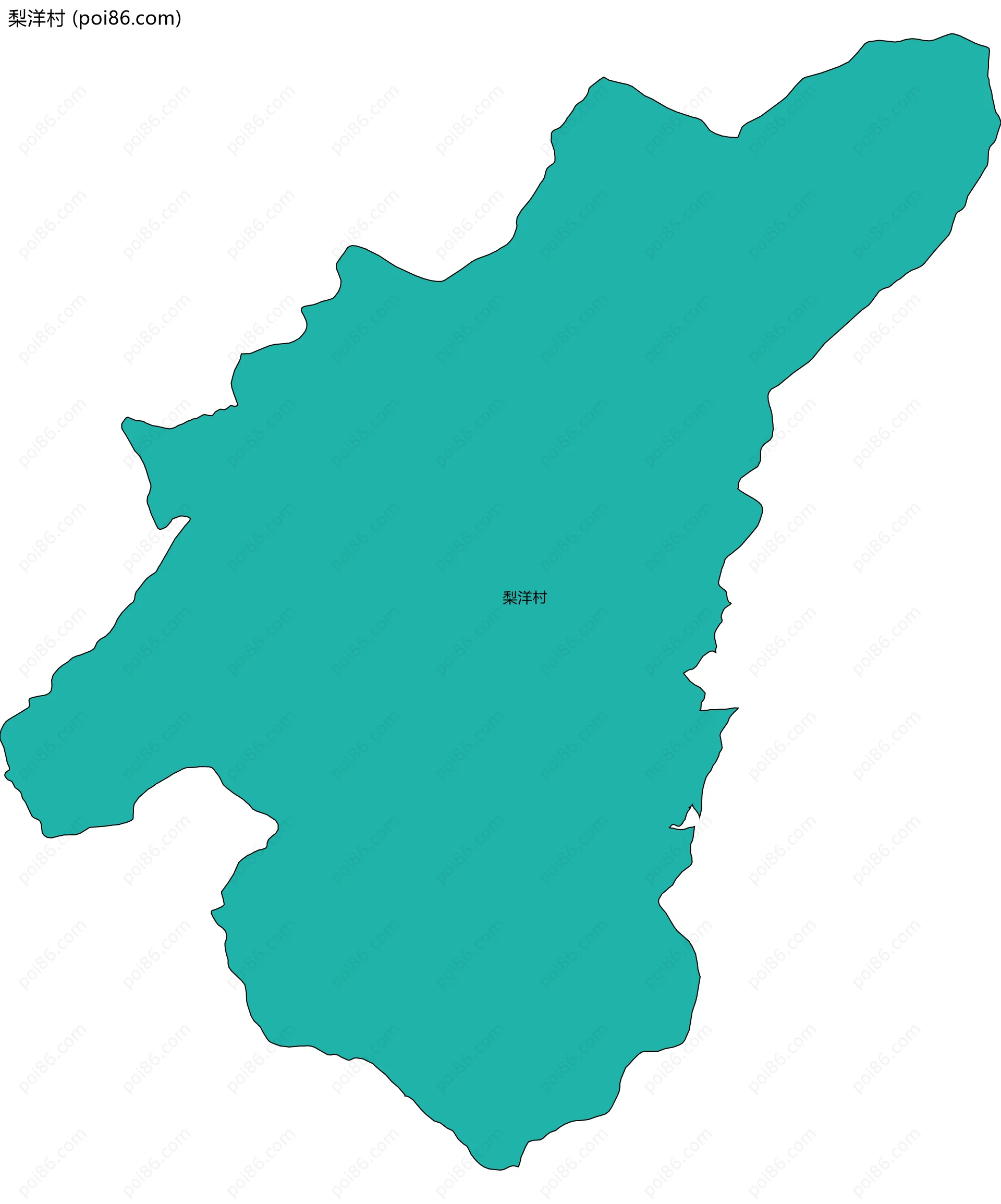 梨洋村边界地图