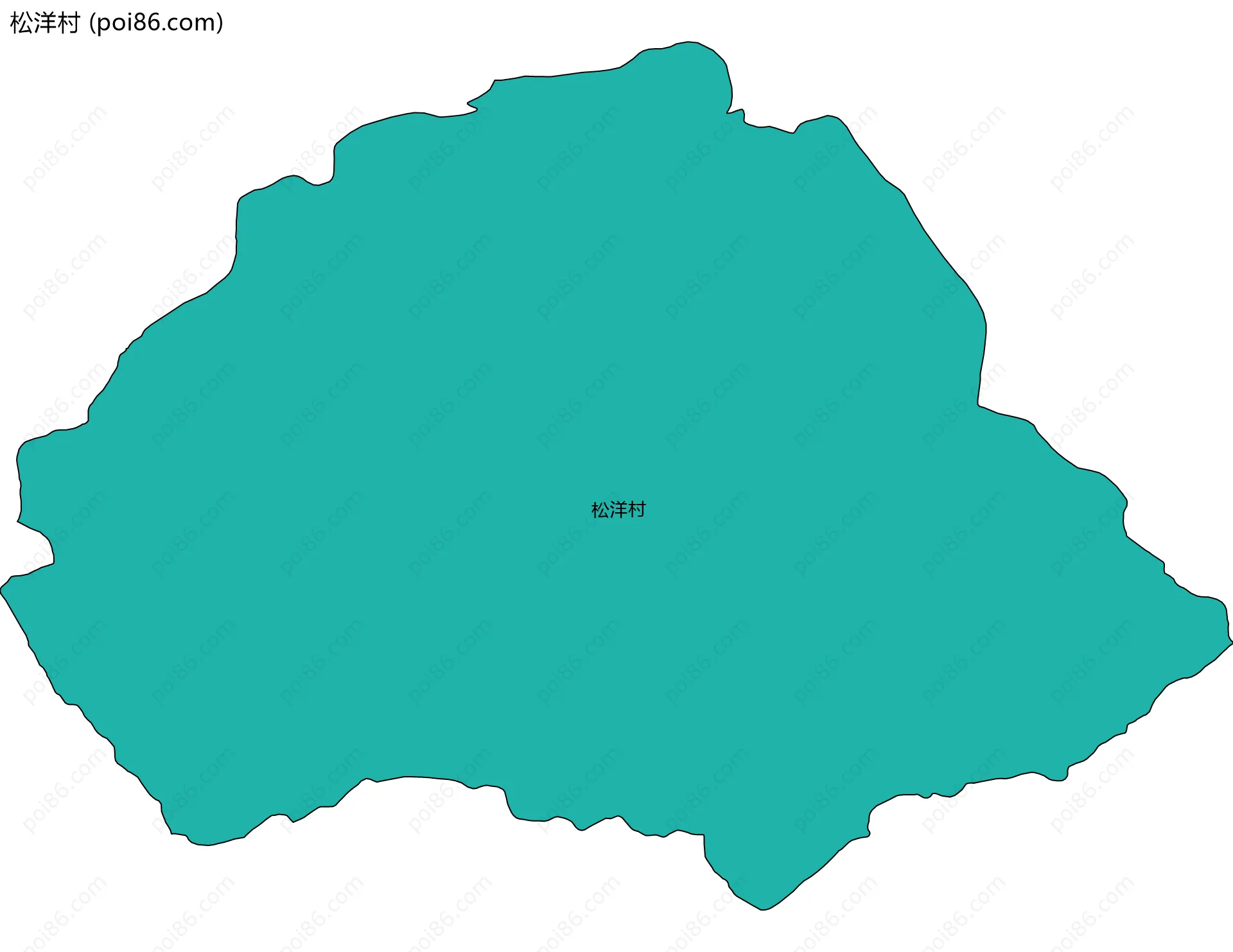 松洋村边界地图