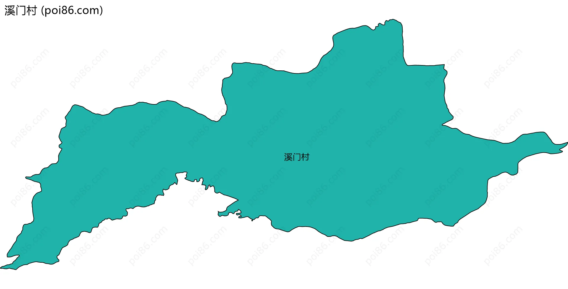 溪门村边界地图