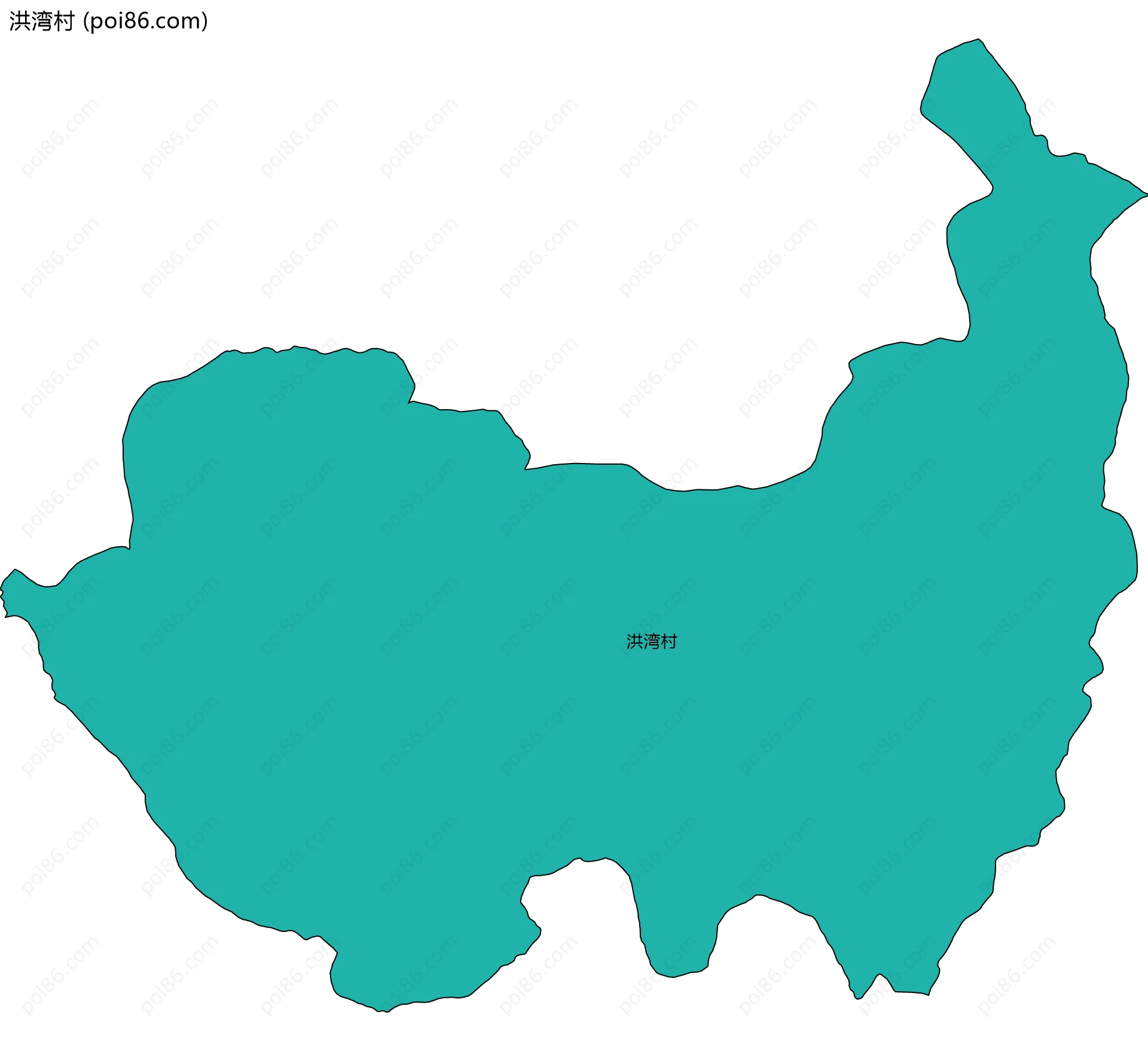 洪湾村边界地图
