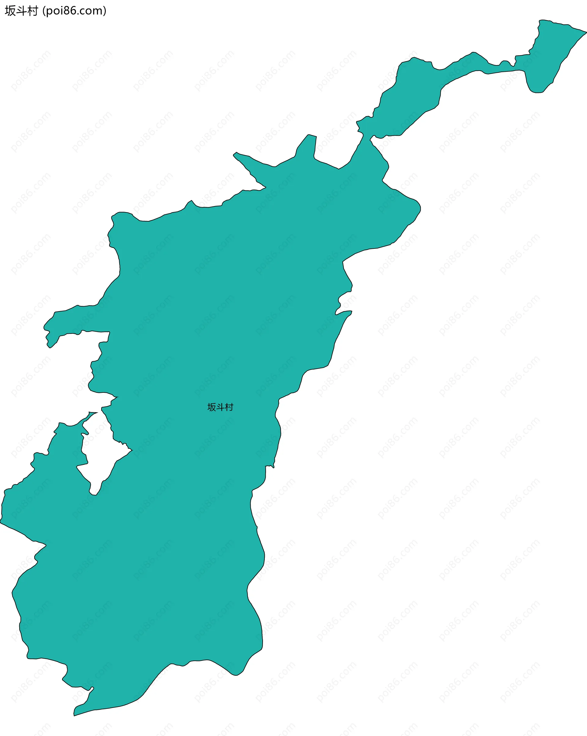 坂斗村边界地图