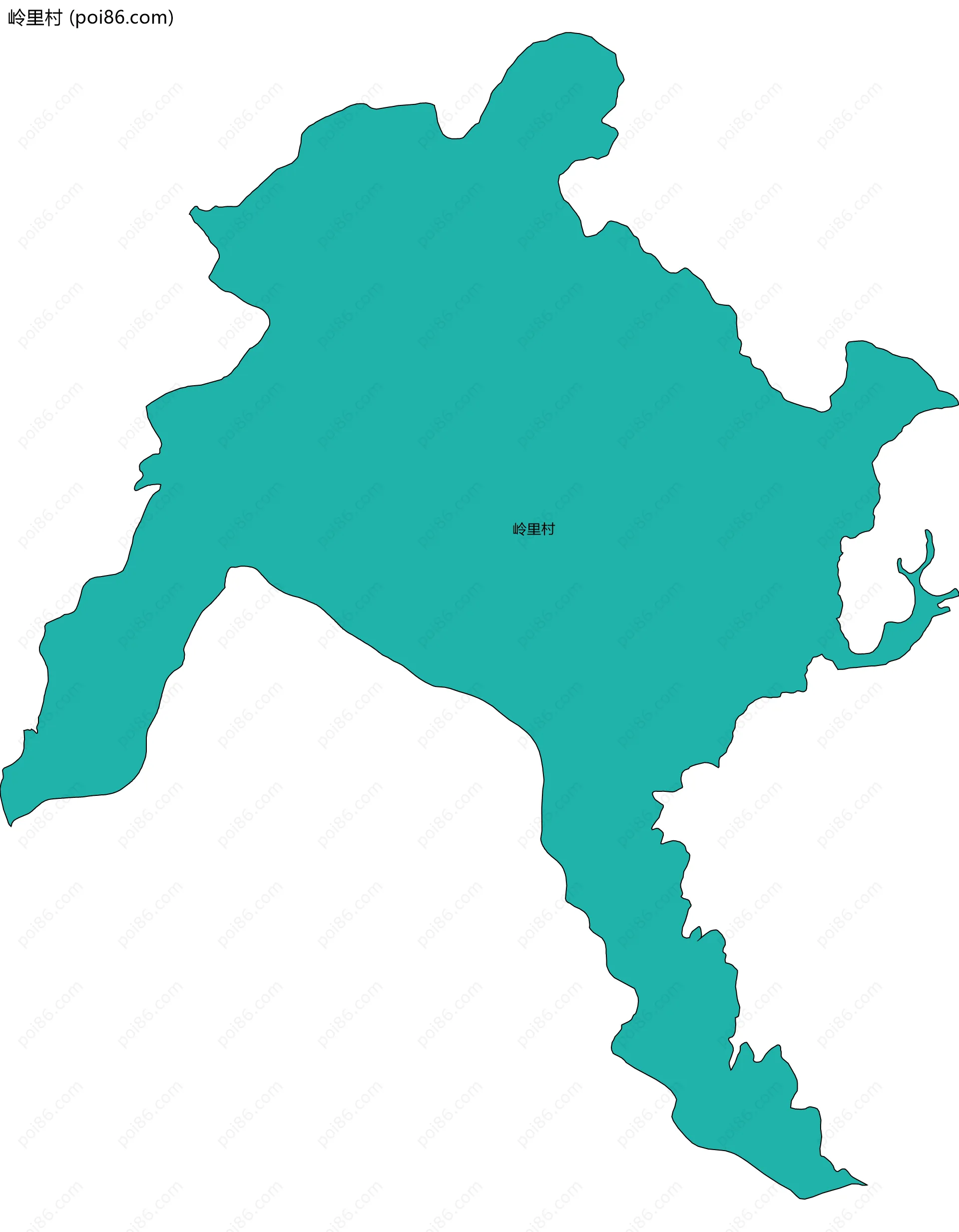 岭里村边界地图