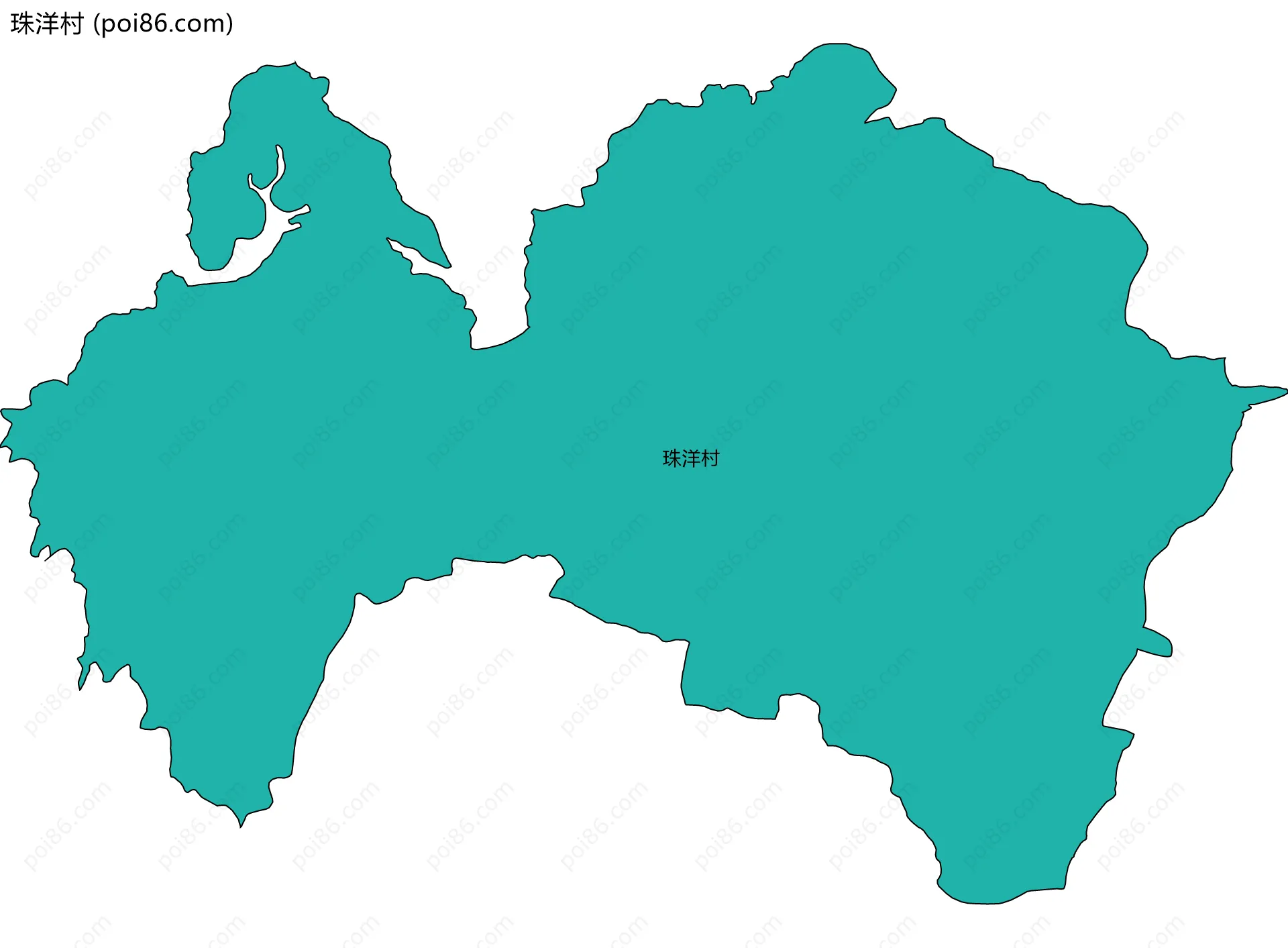珠洋村边界地图