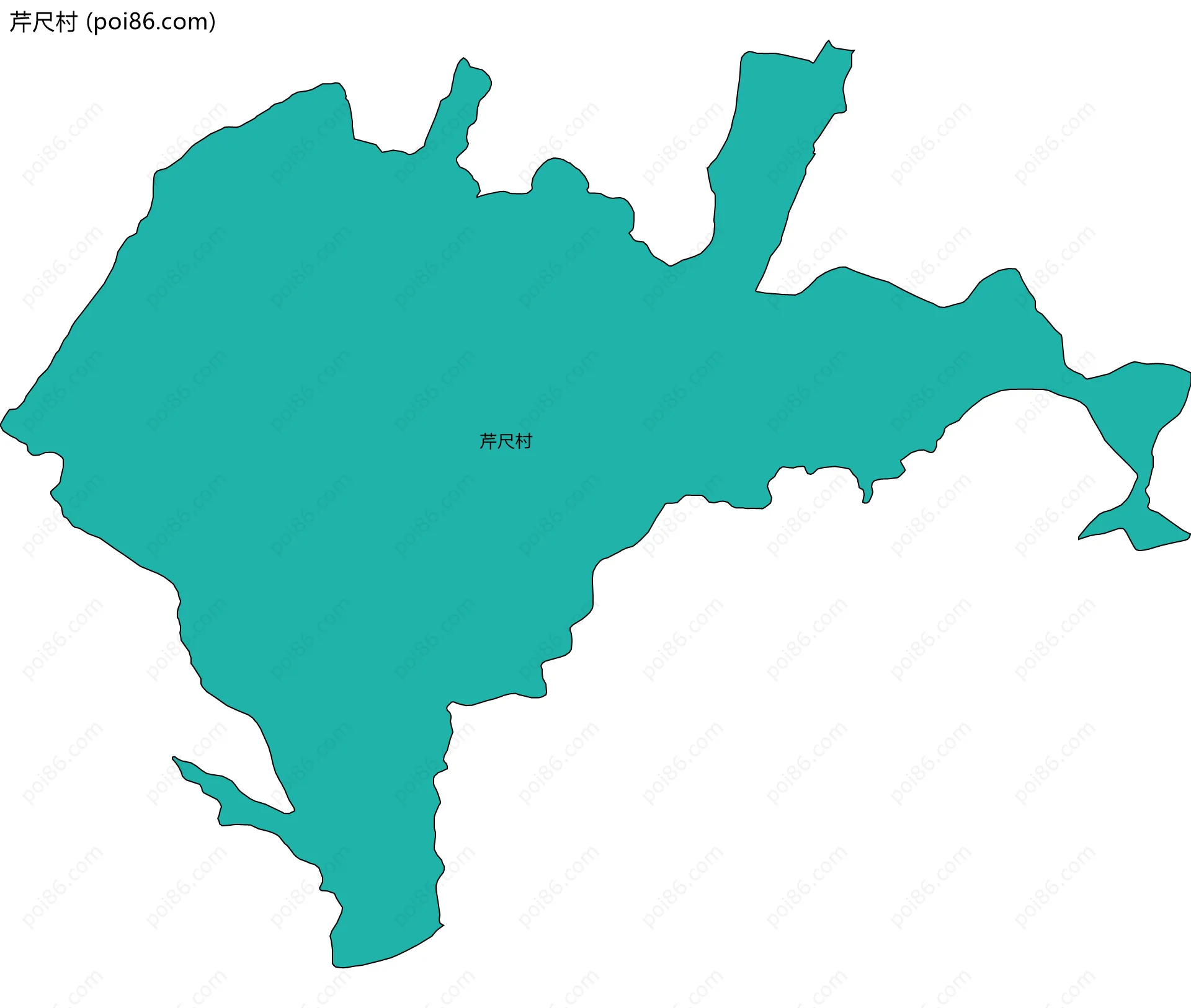 芹尺村边界地图