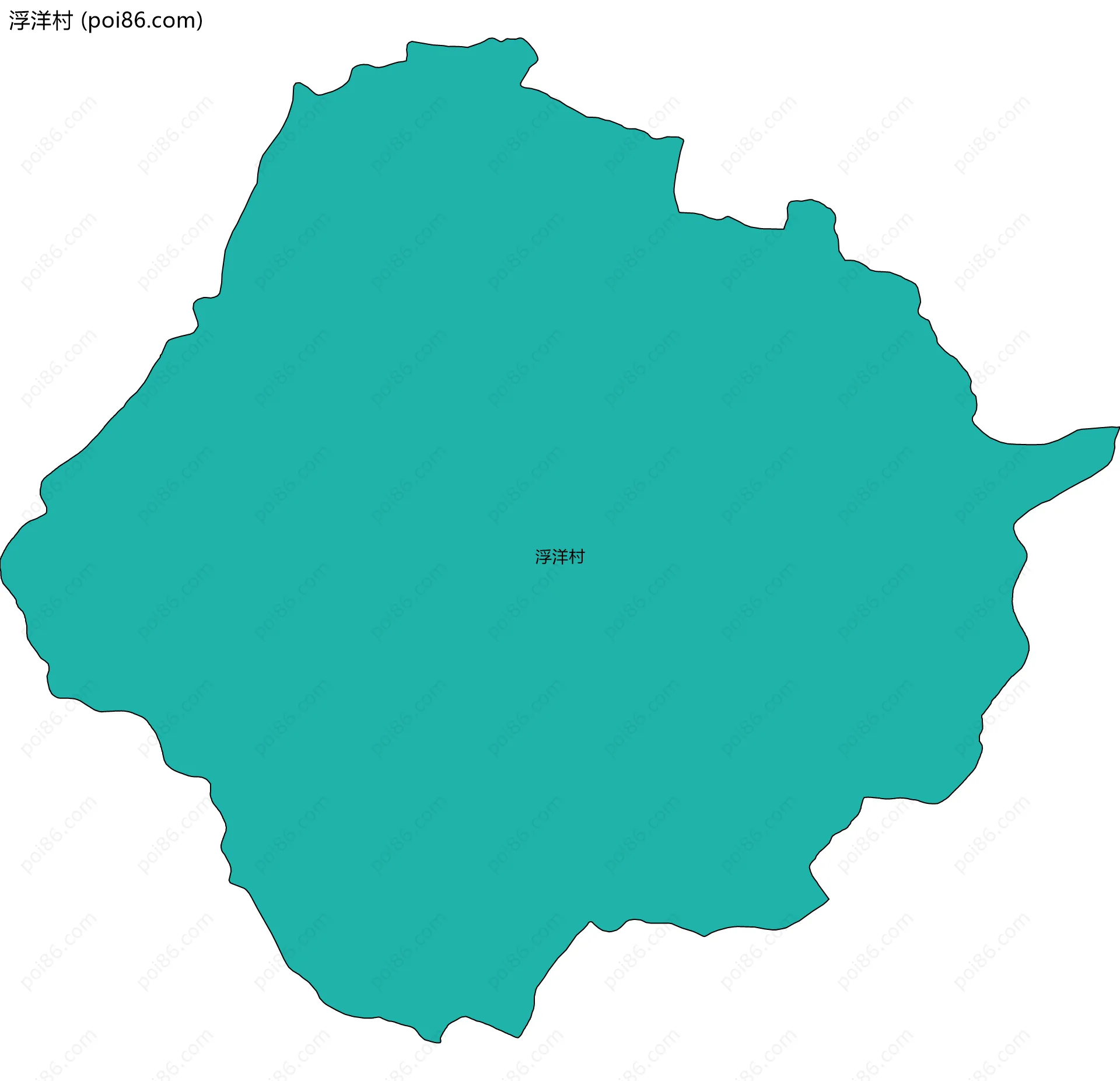 浮洋村边界地图