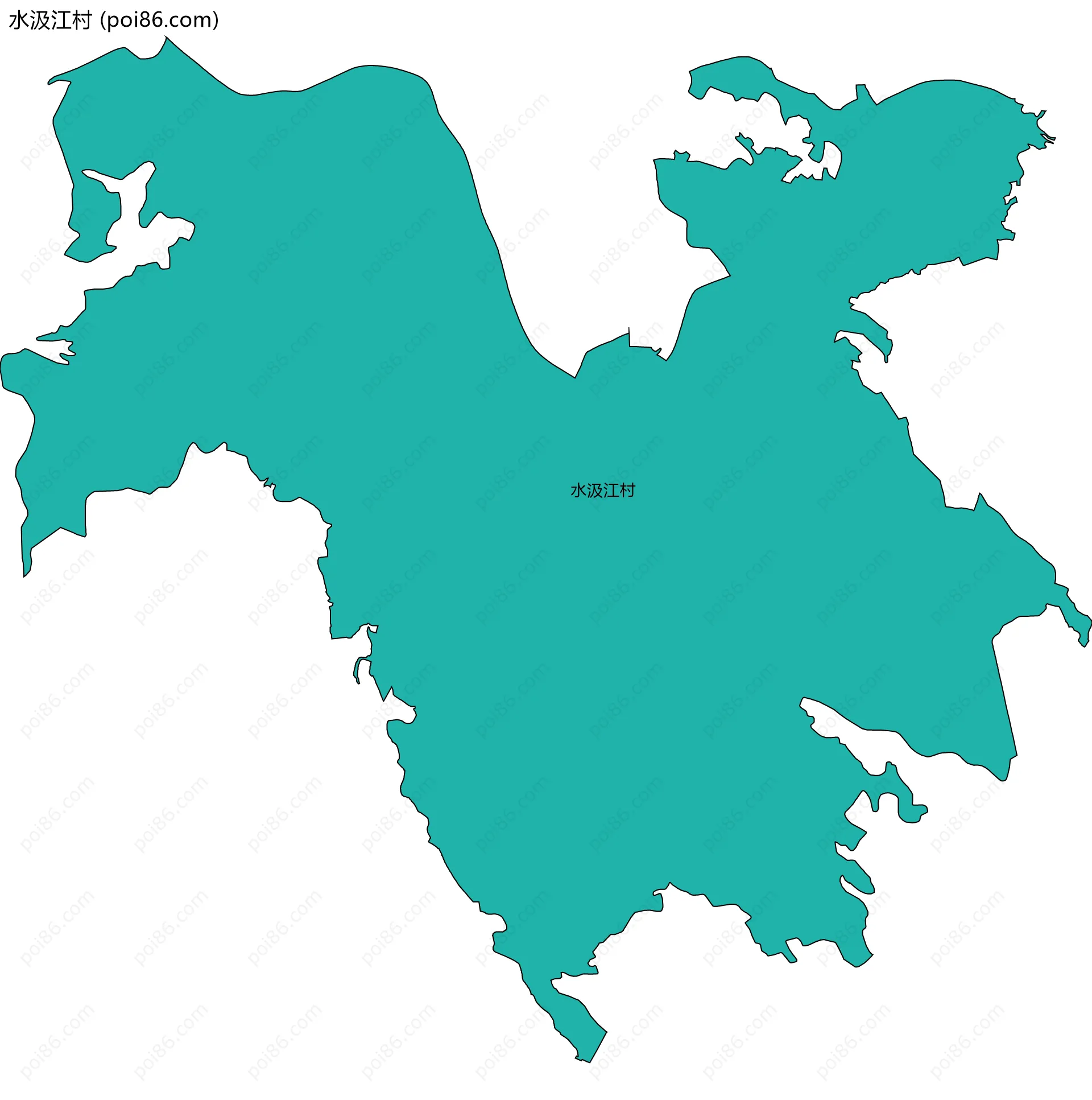 水汲江村边界地图