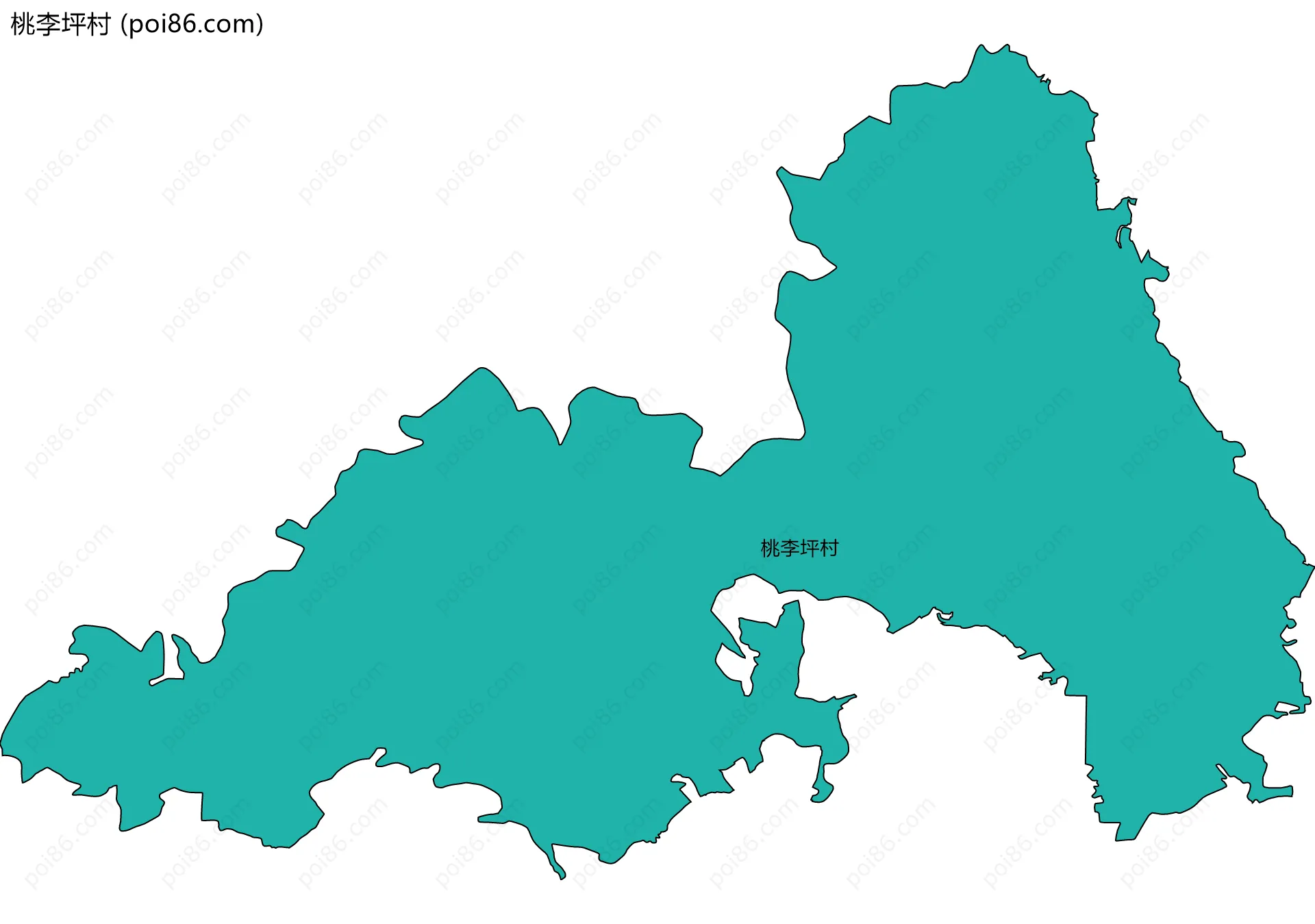 桃李坪村边界地图