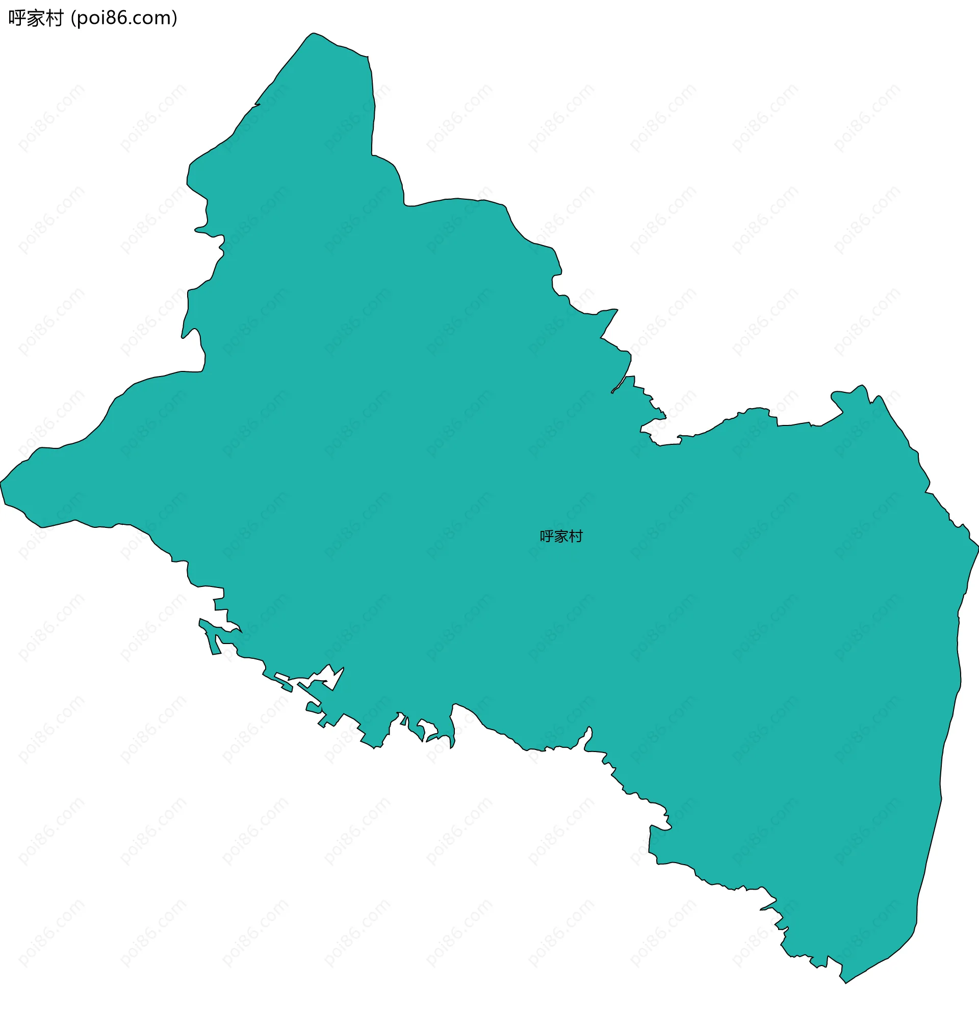 呼家村边界地图