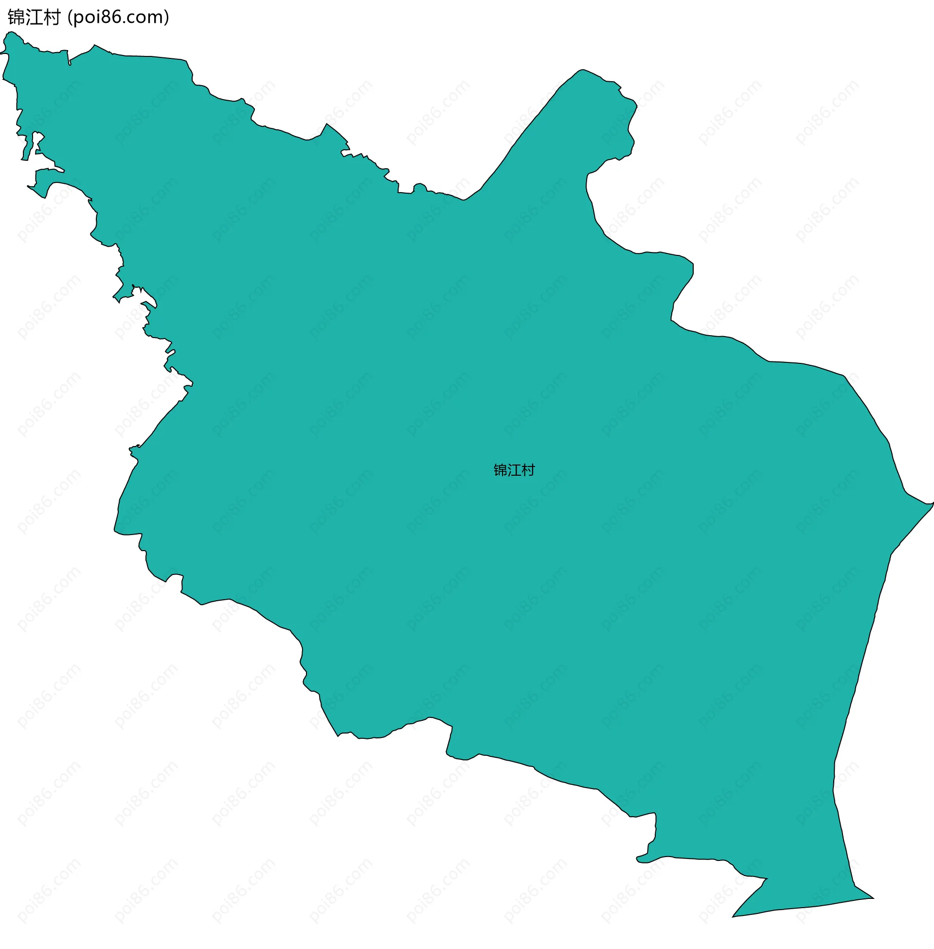 锦江村边界地图