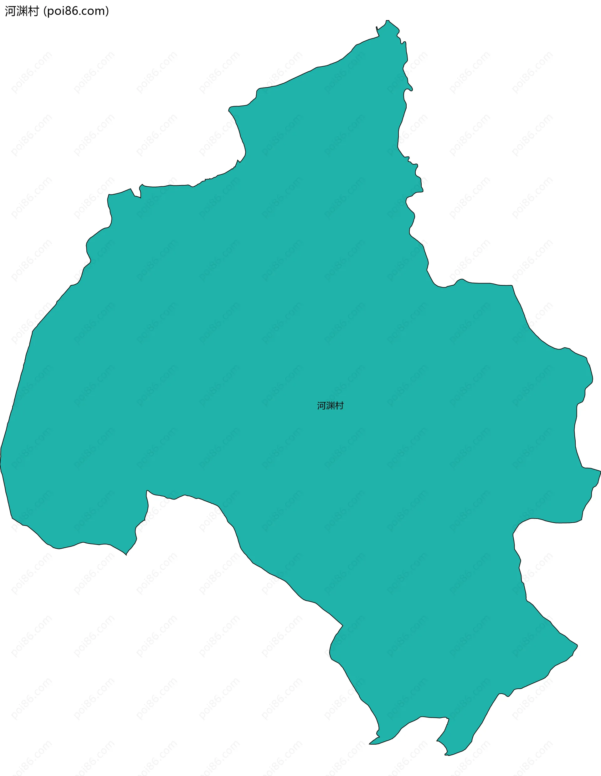 河渊村边界地图