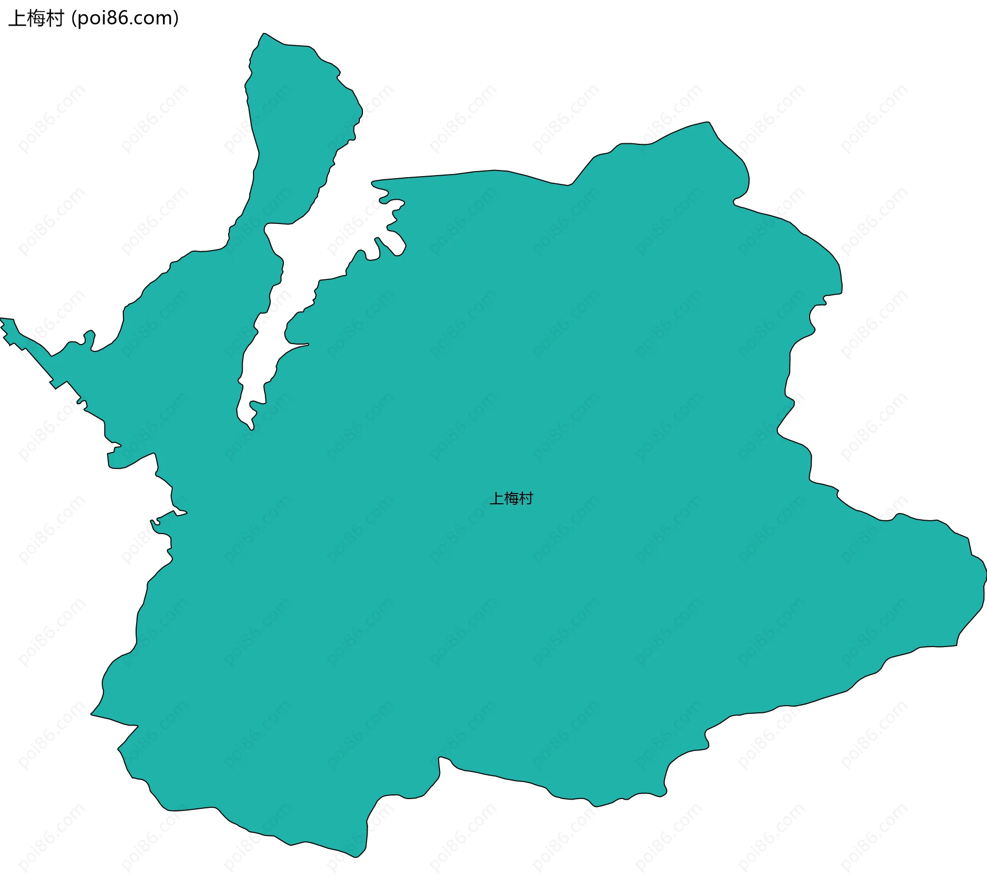 上梅村边界地图