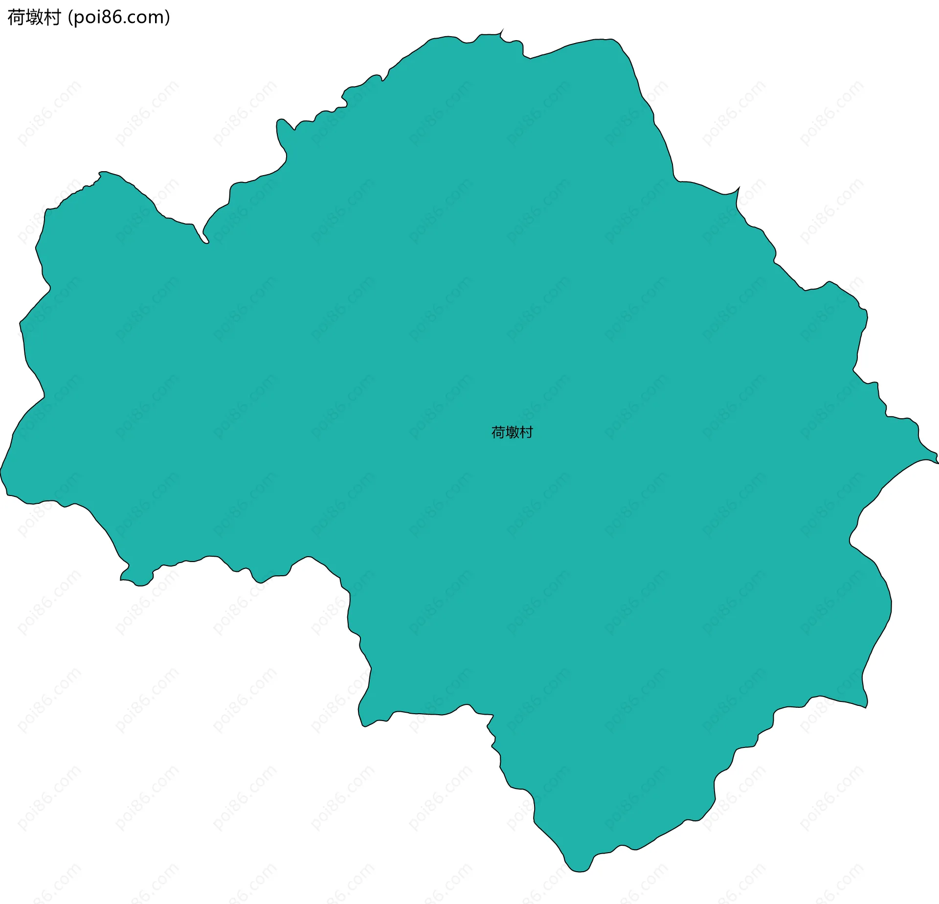 荷墩村边界地图