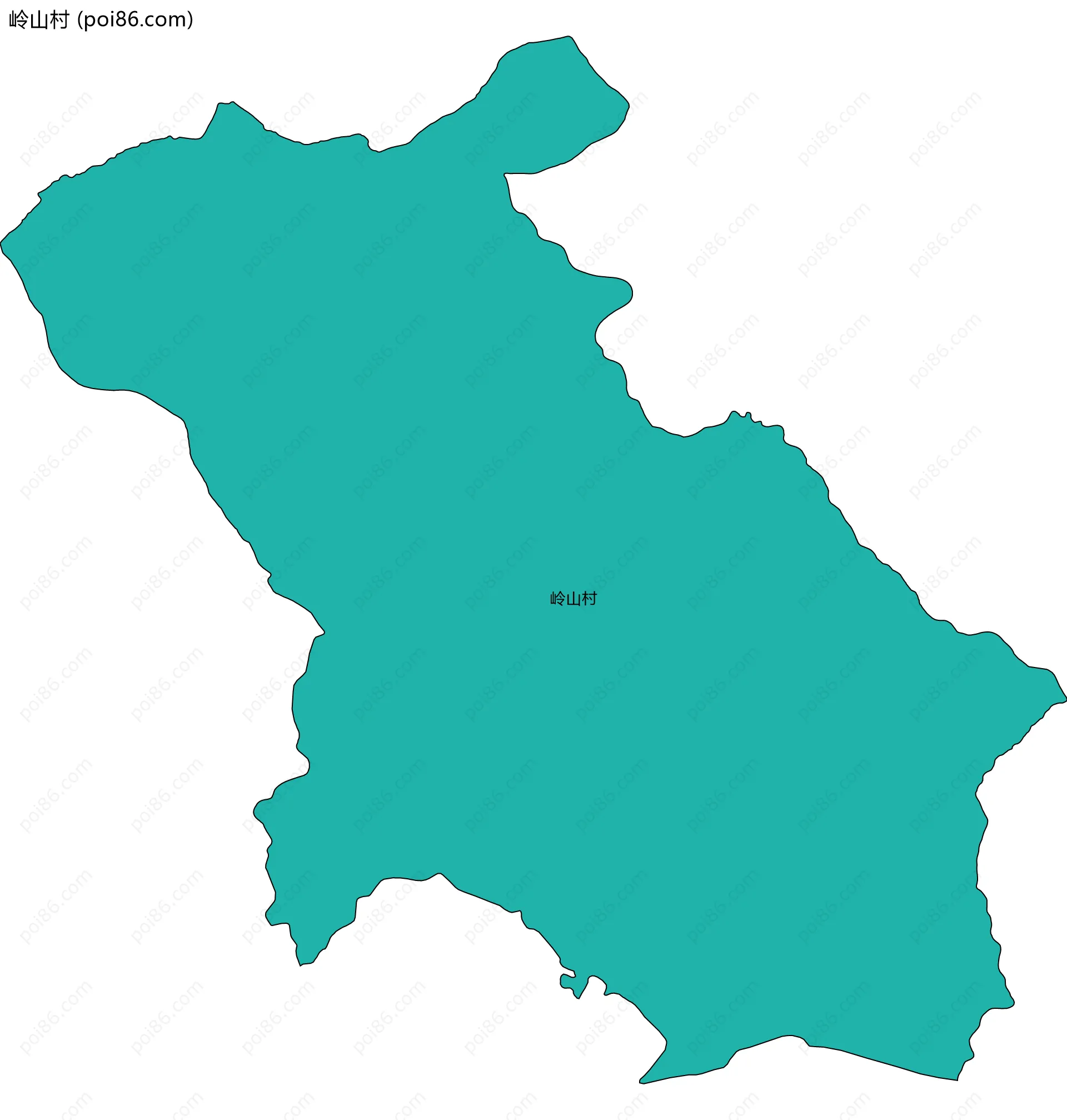 岭山村边界地图