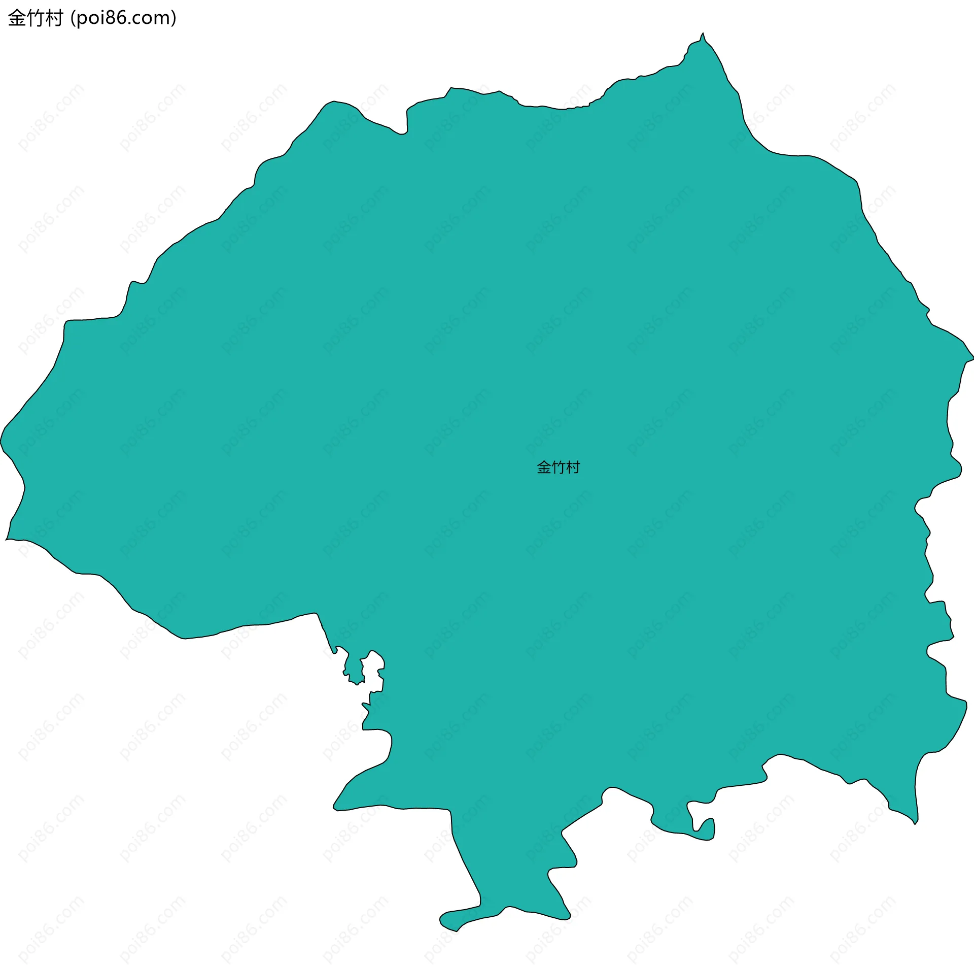 金竹村边界地图