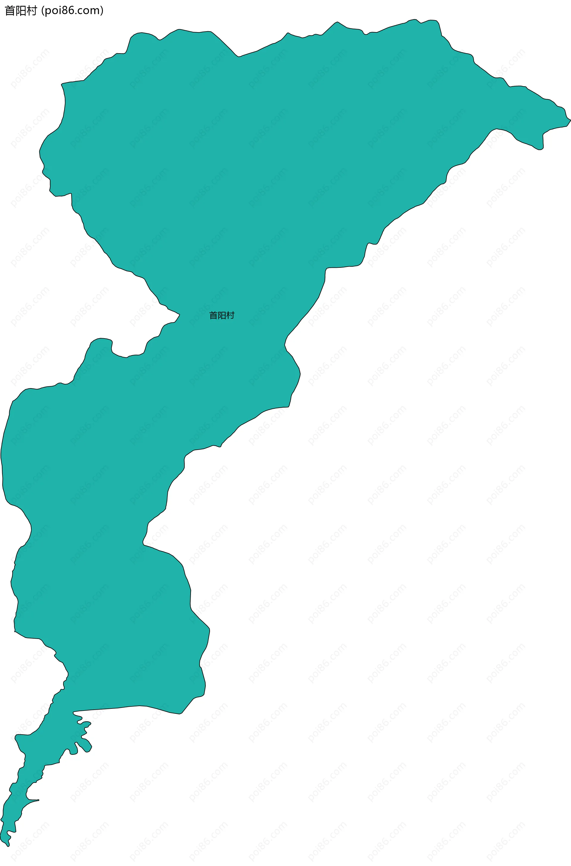 首阳村边界地图