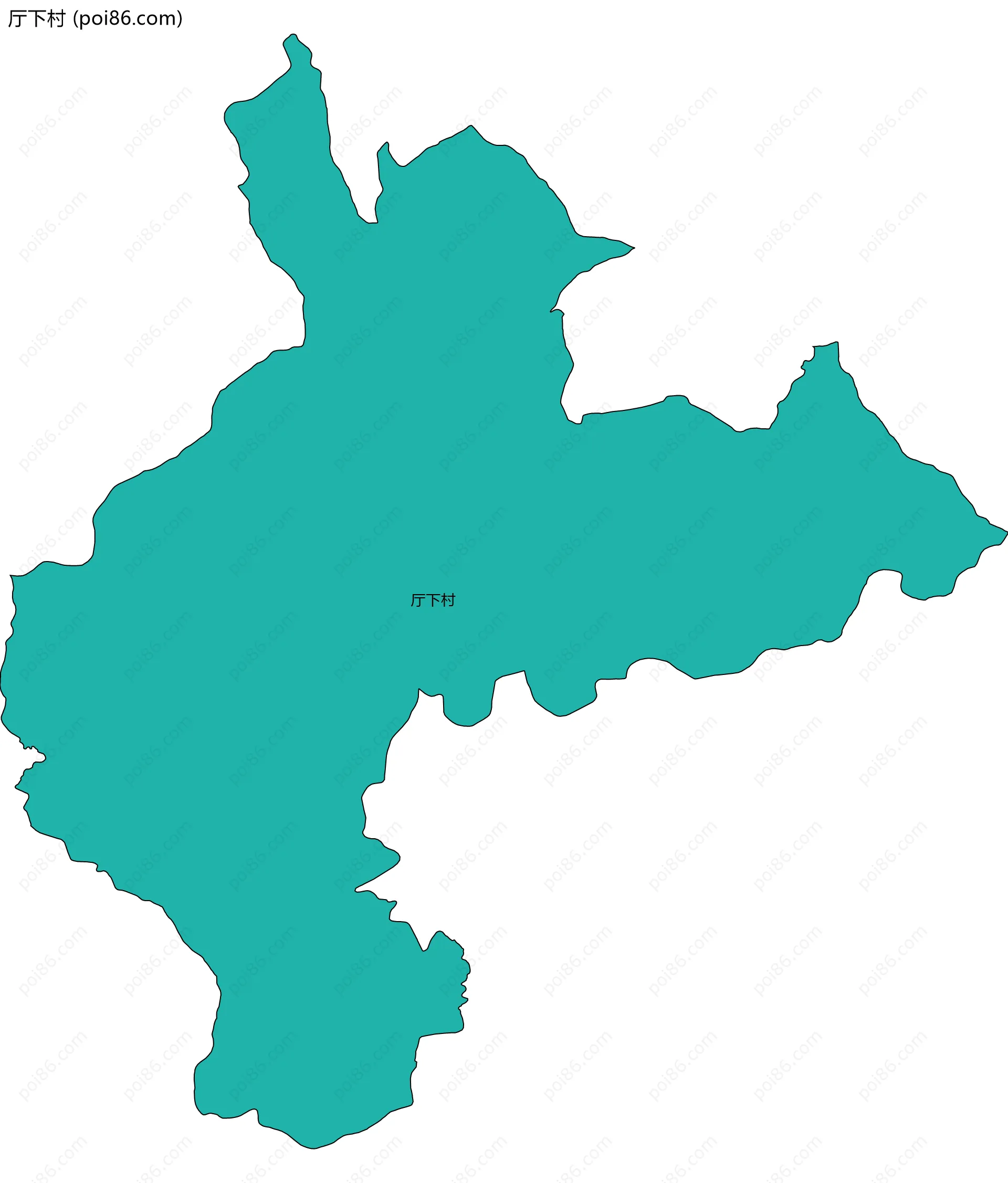 厅下村边界地图