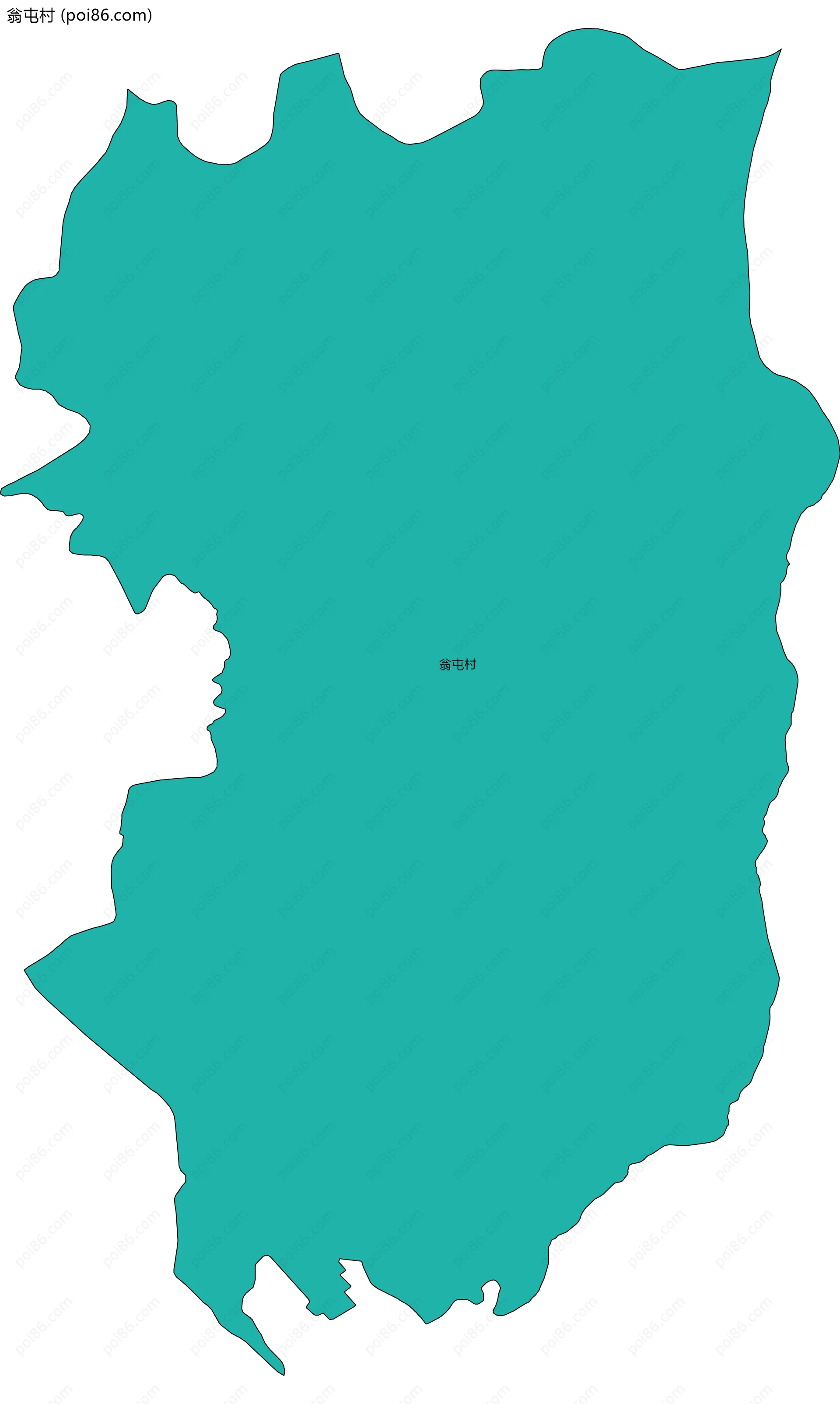 翁屯村边界地图