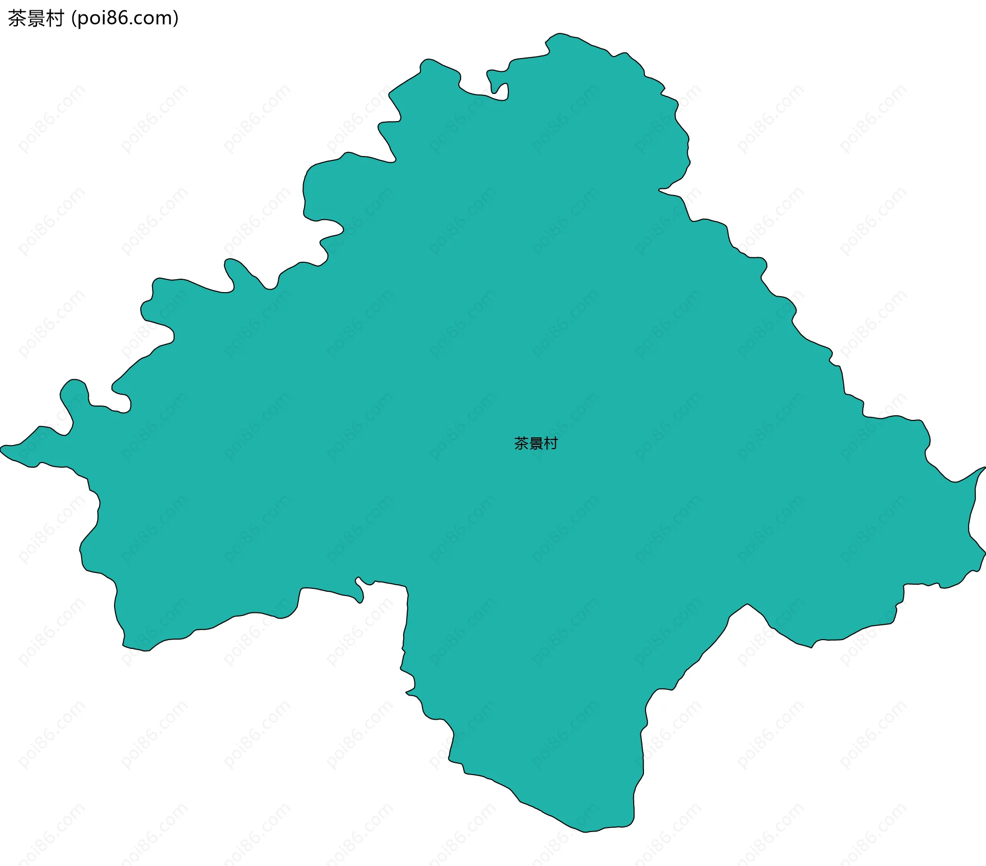 茶景村边界地图