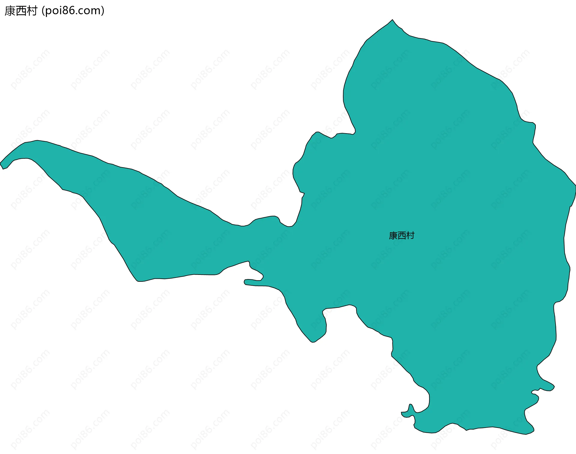 康西村边界地图