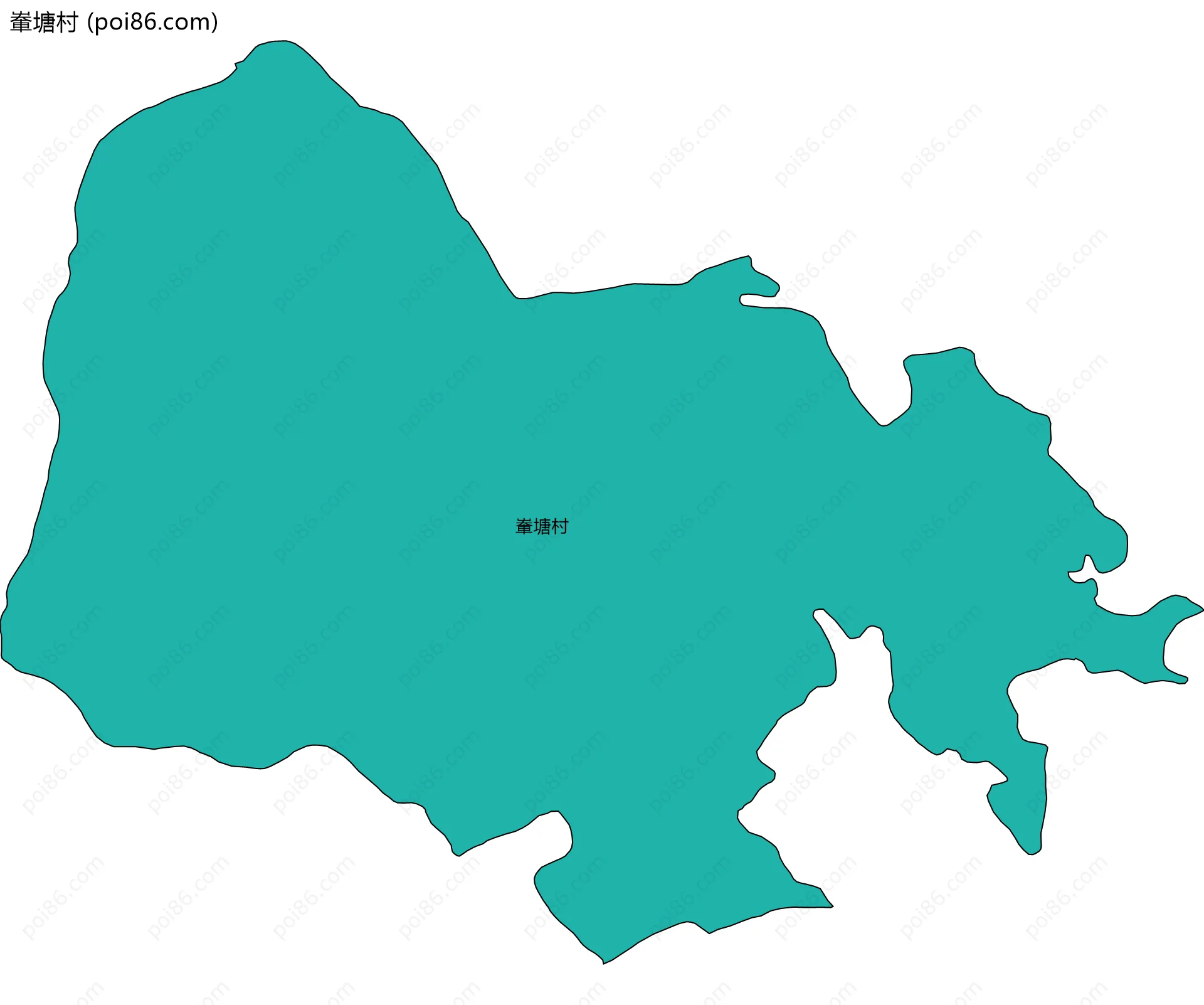 輋塘村边界地图