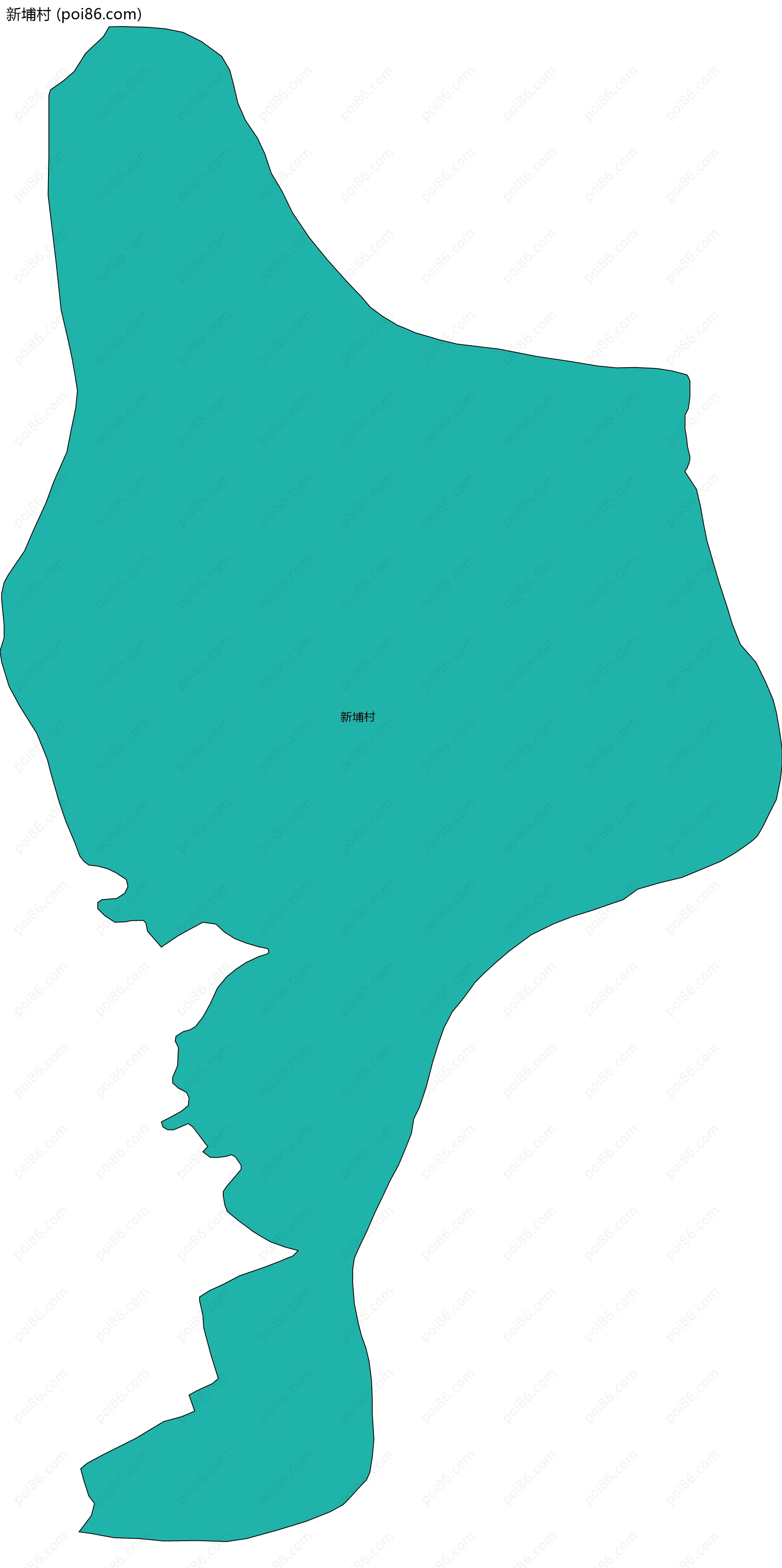 新埔村边界地图