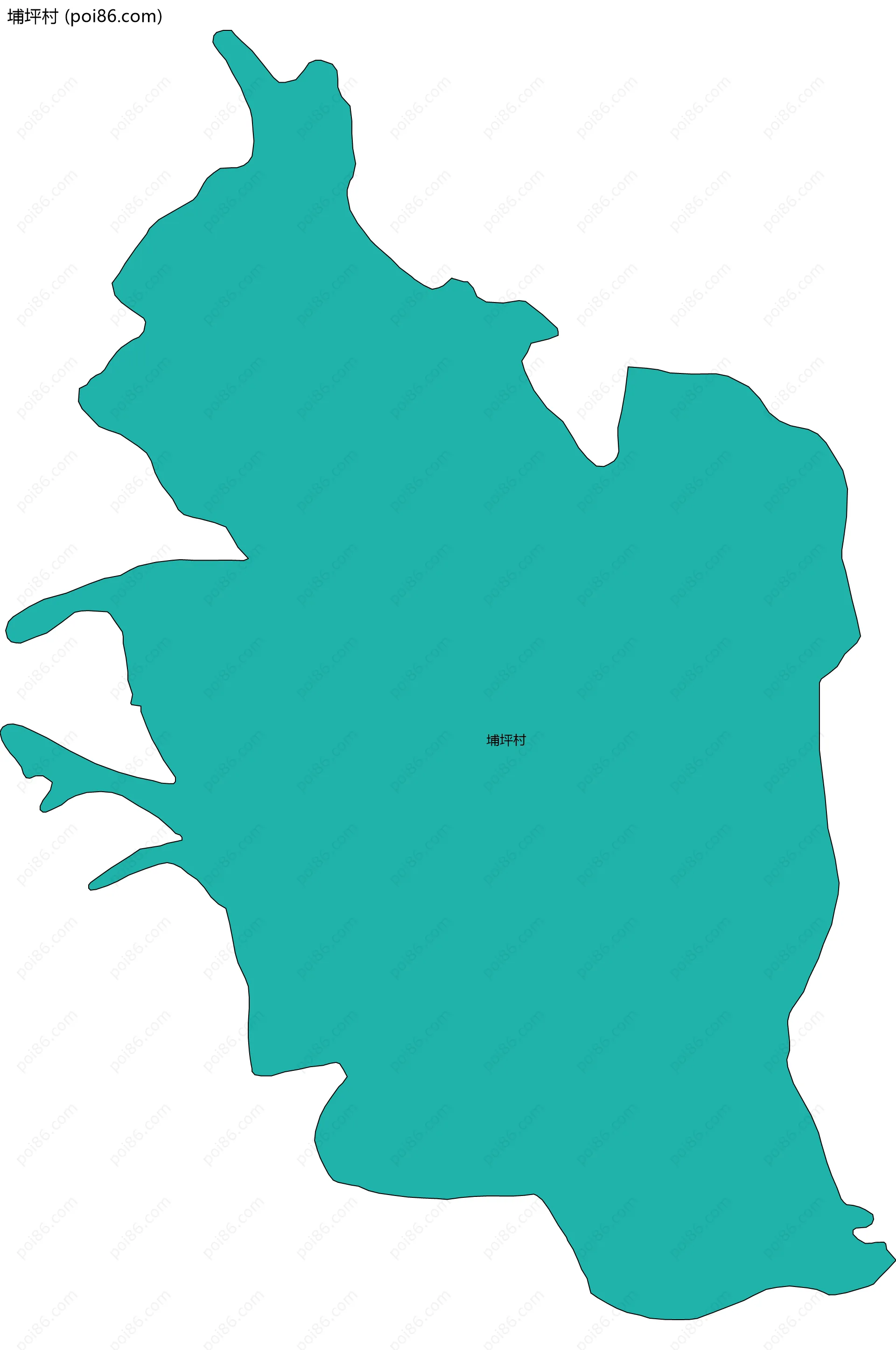 埔坪村边界地图