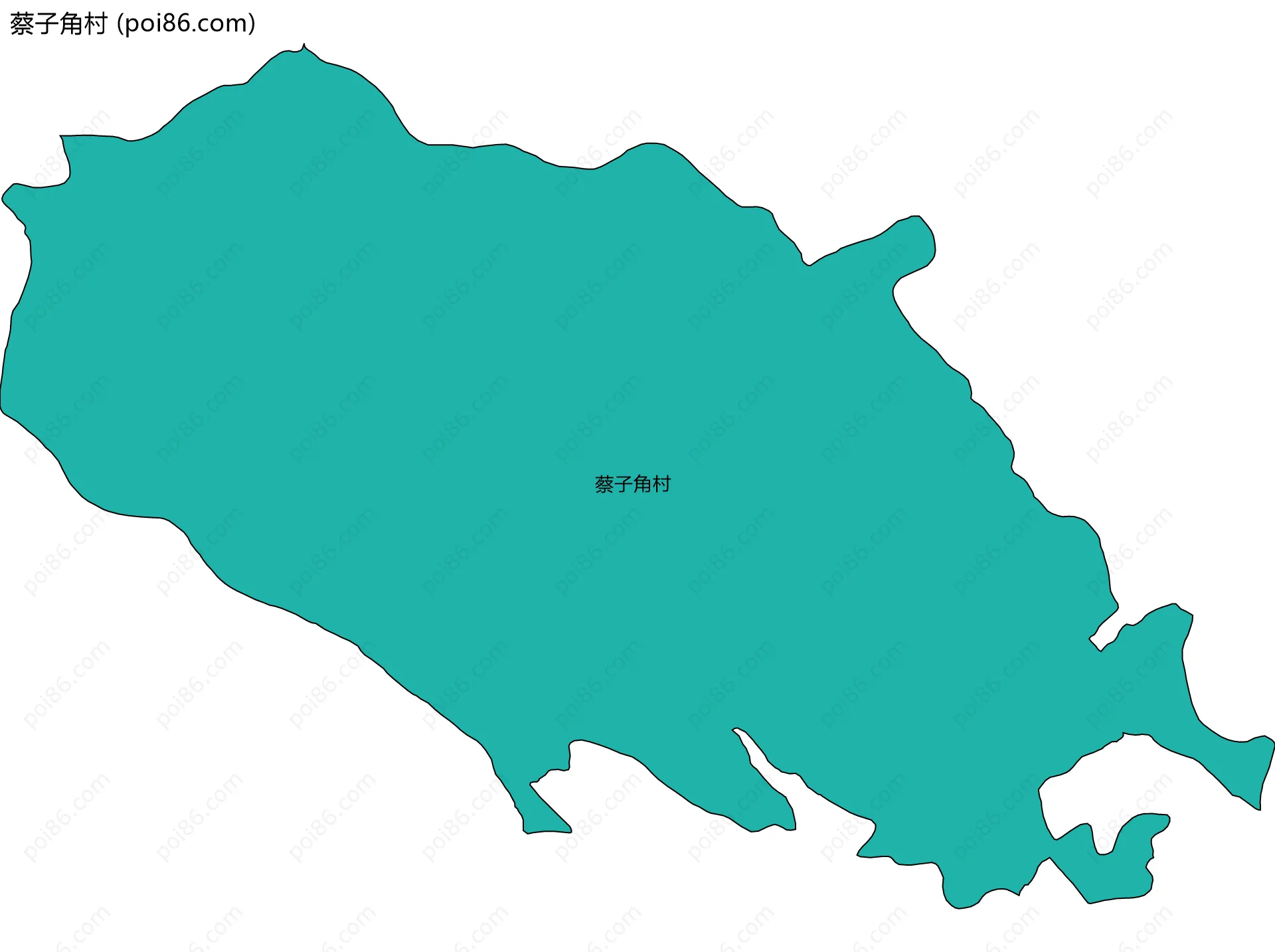 蔡子角村边界地图