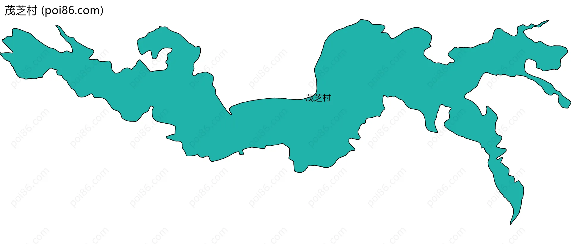 茂芝村边界地图