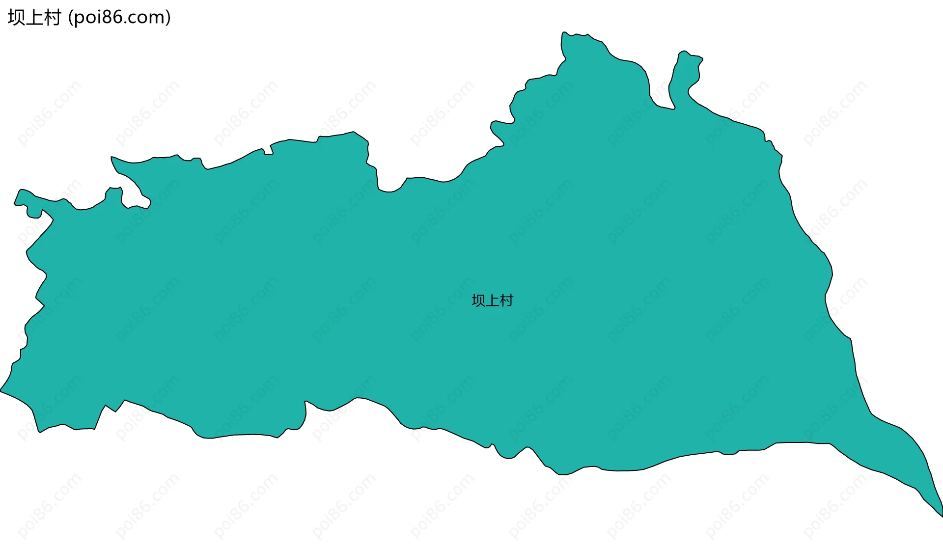 坝上村边界地图