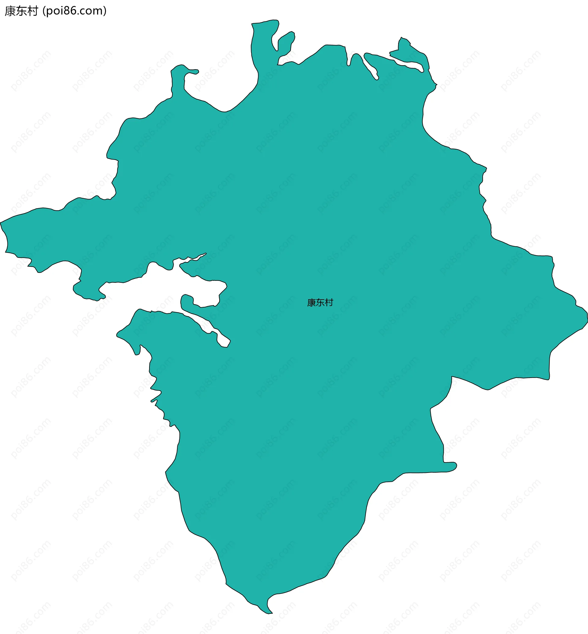 康东村边界地图