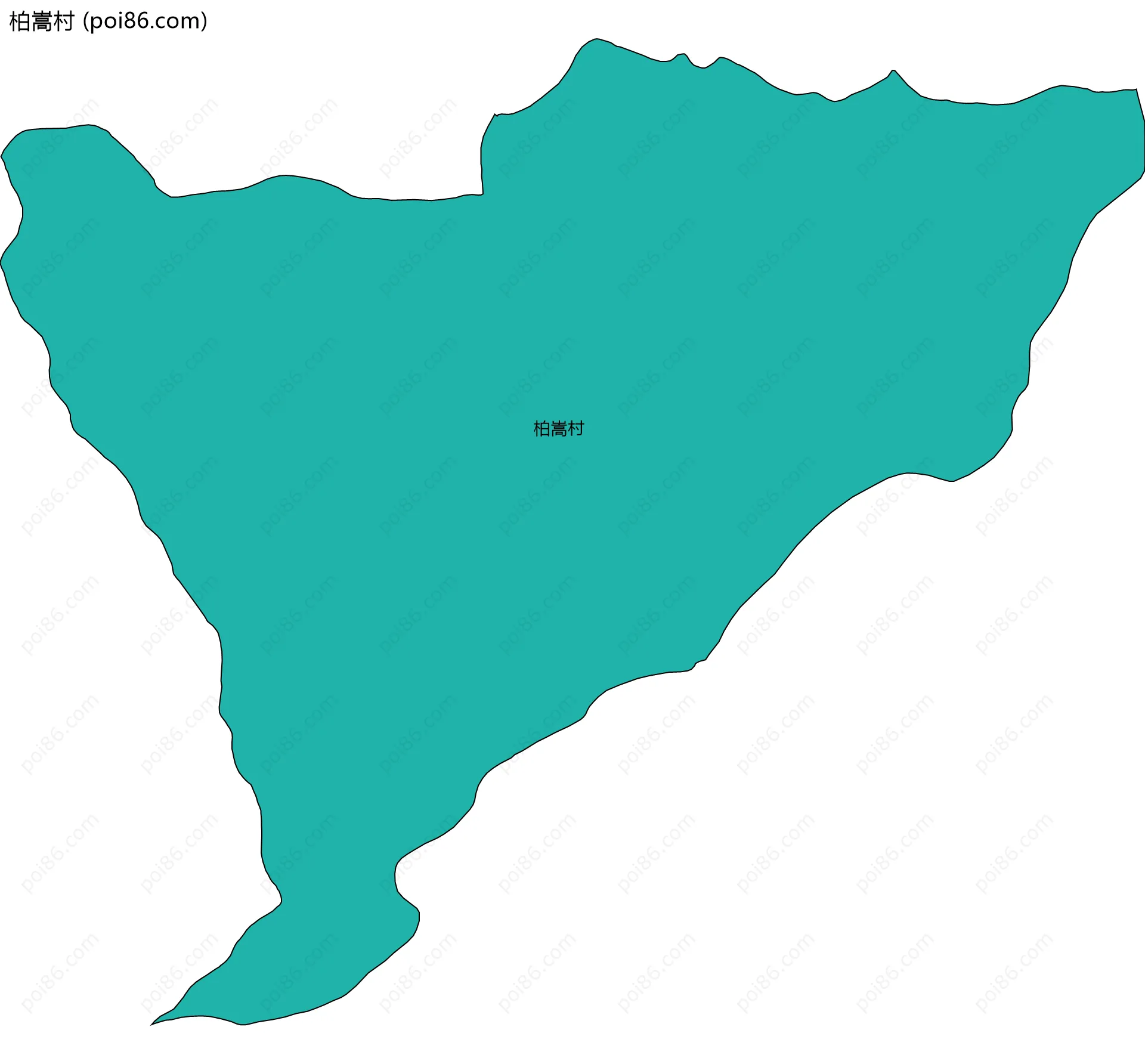 柏嵩村边界地图