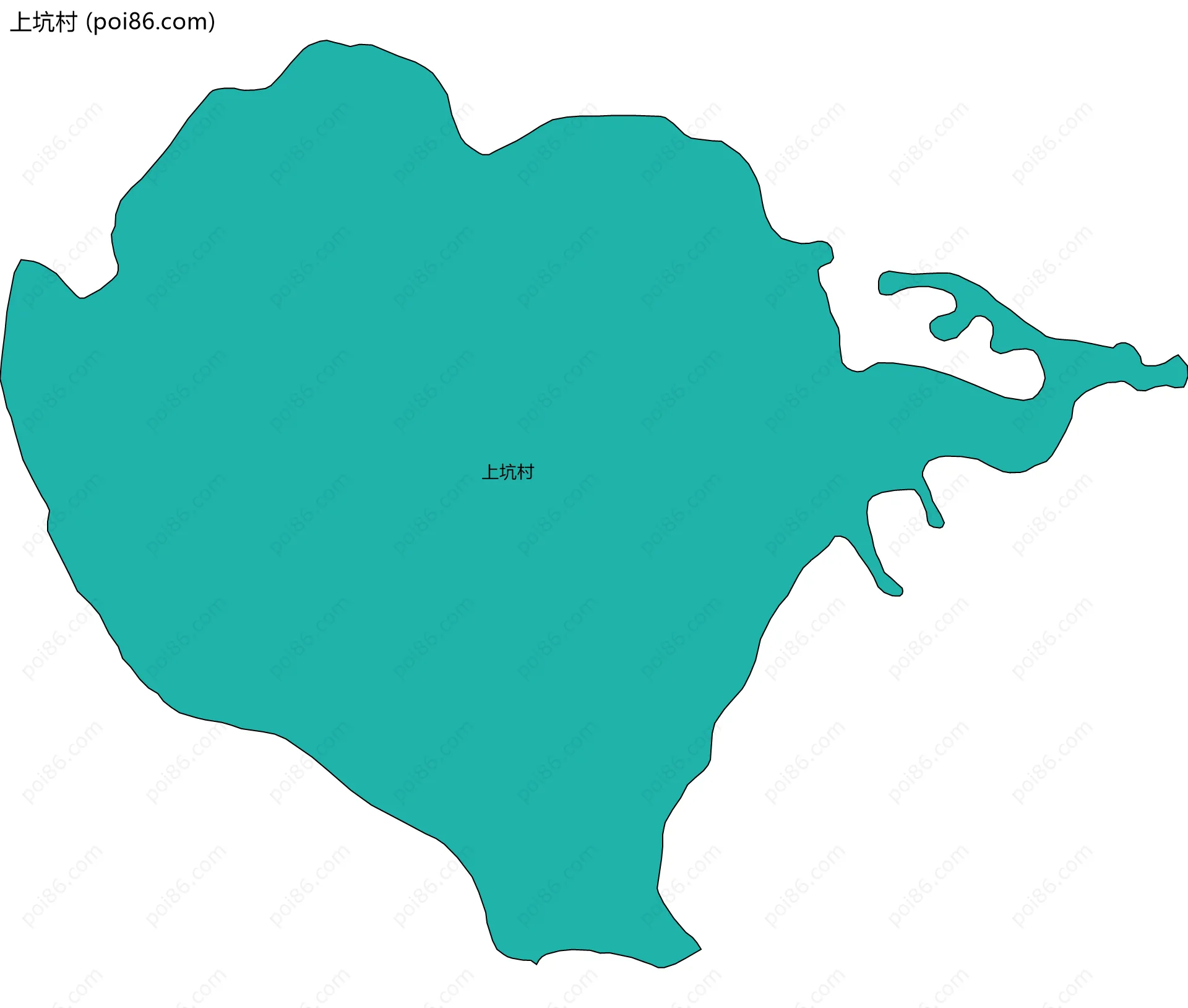 上坑村边界地图