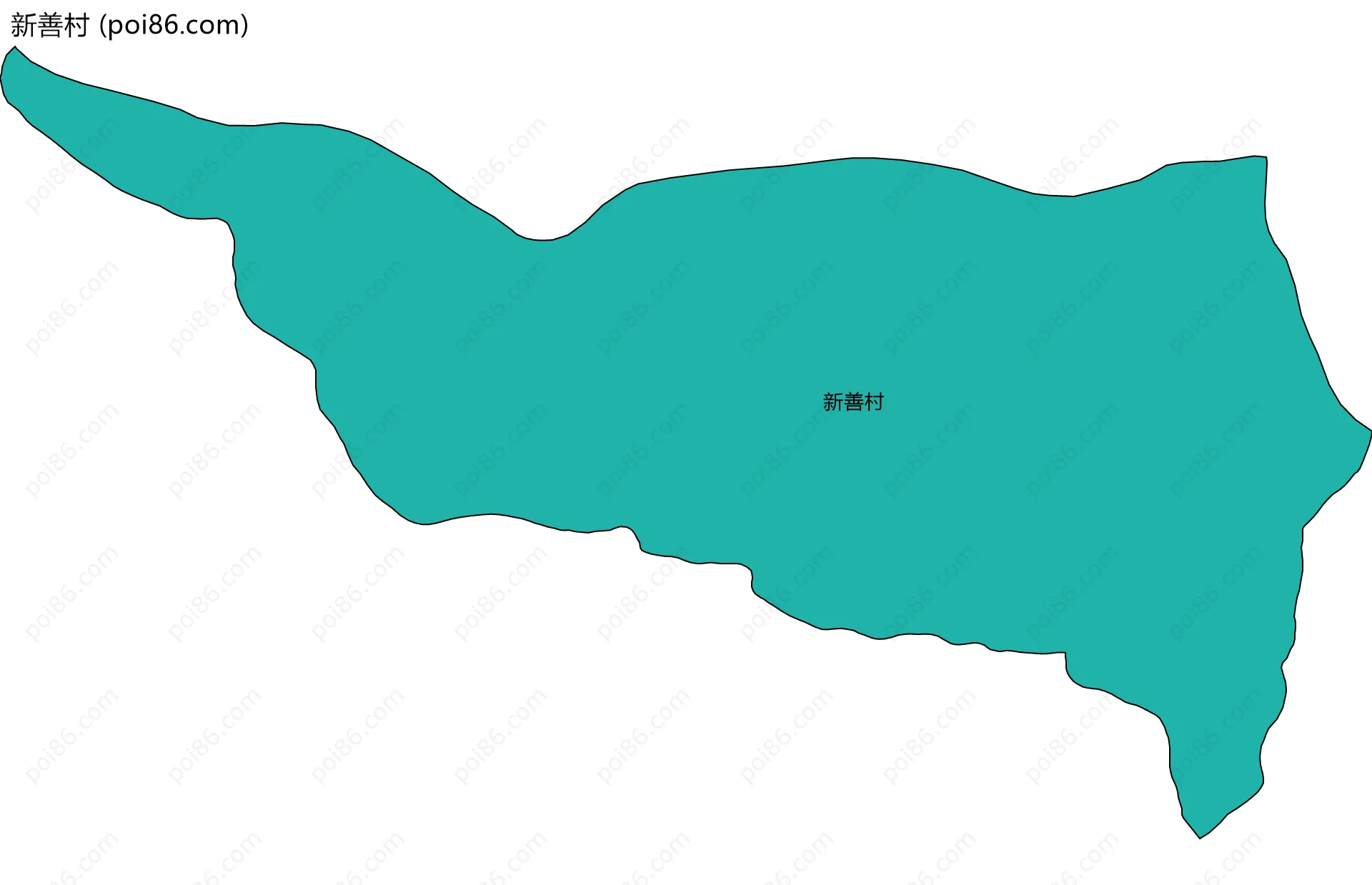 新善村边界地图