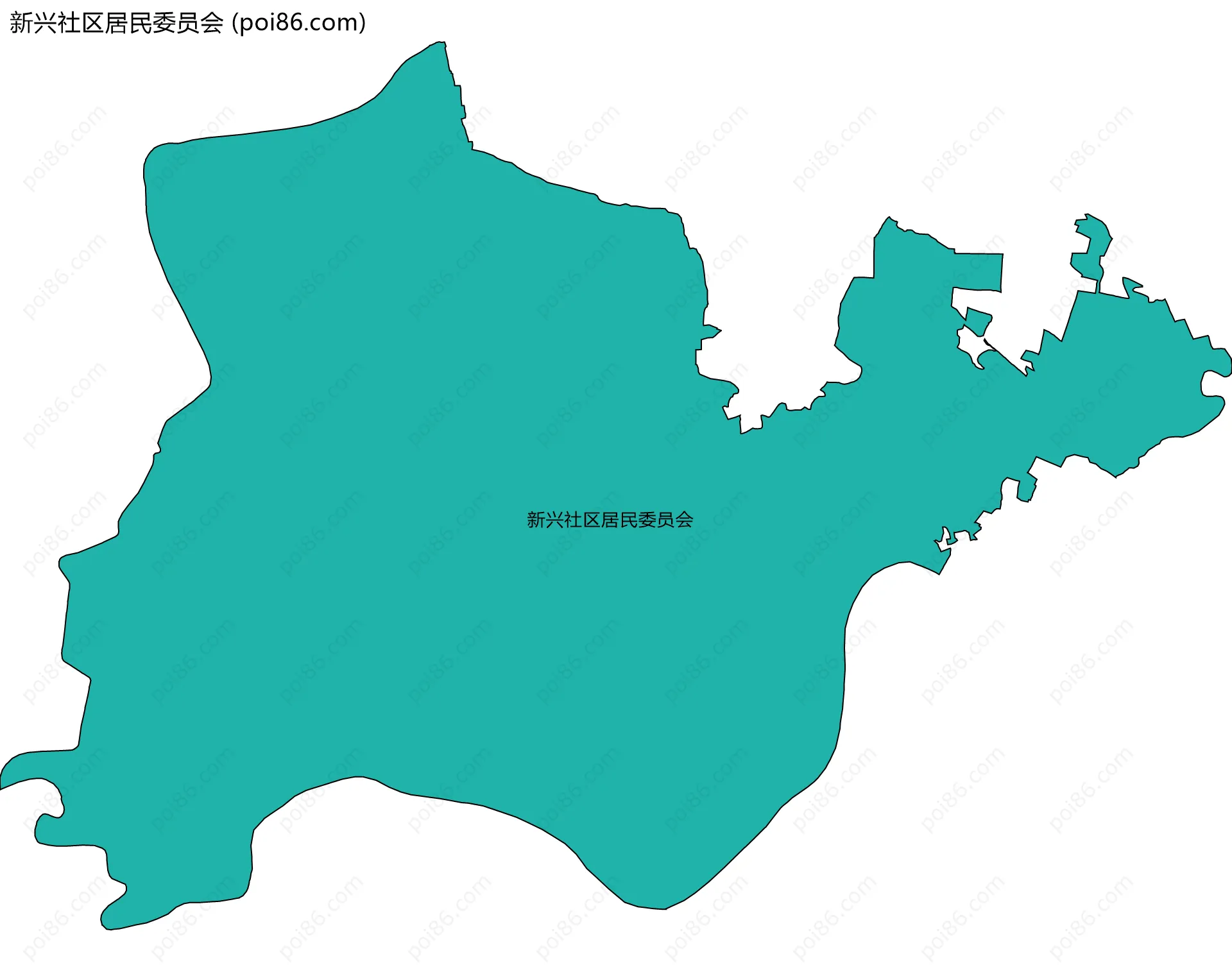 新兴社区居民委员会边界地图