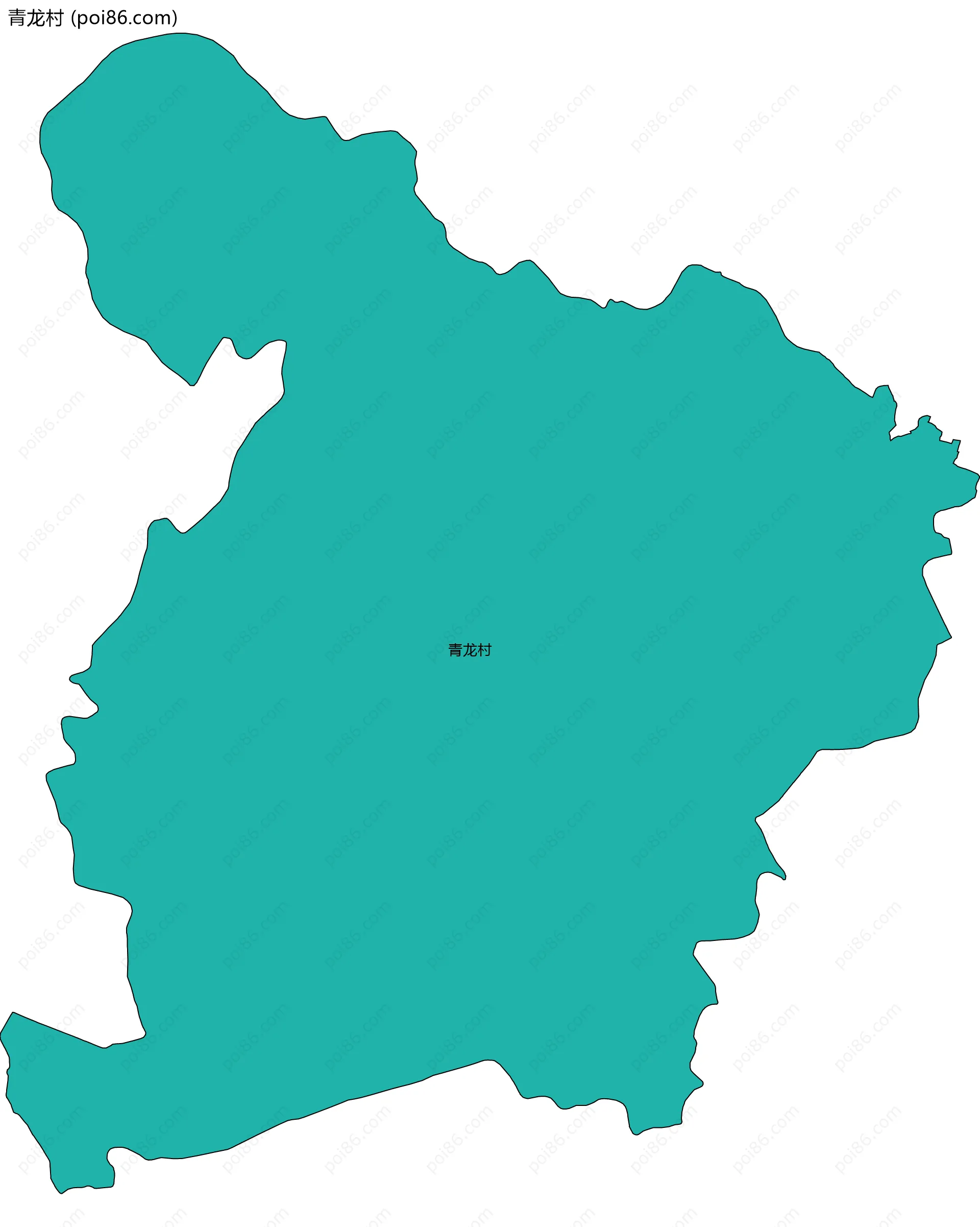 青龙村边界地图