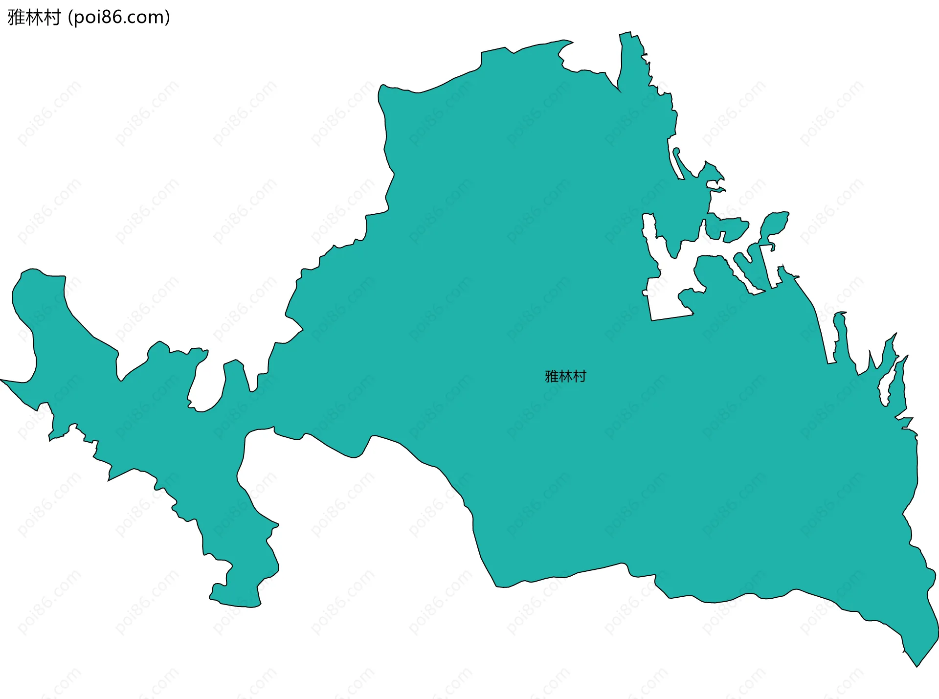 雅林村边界地图
