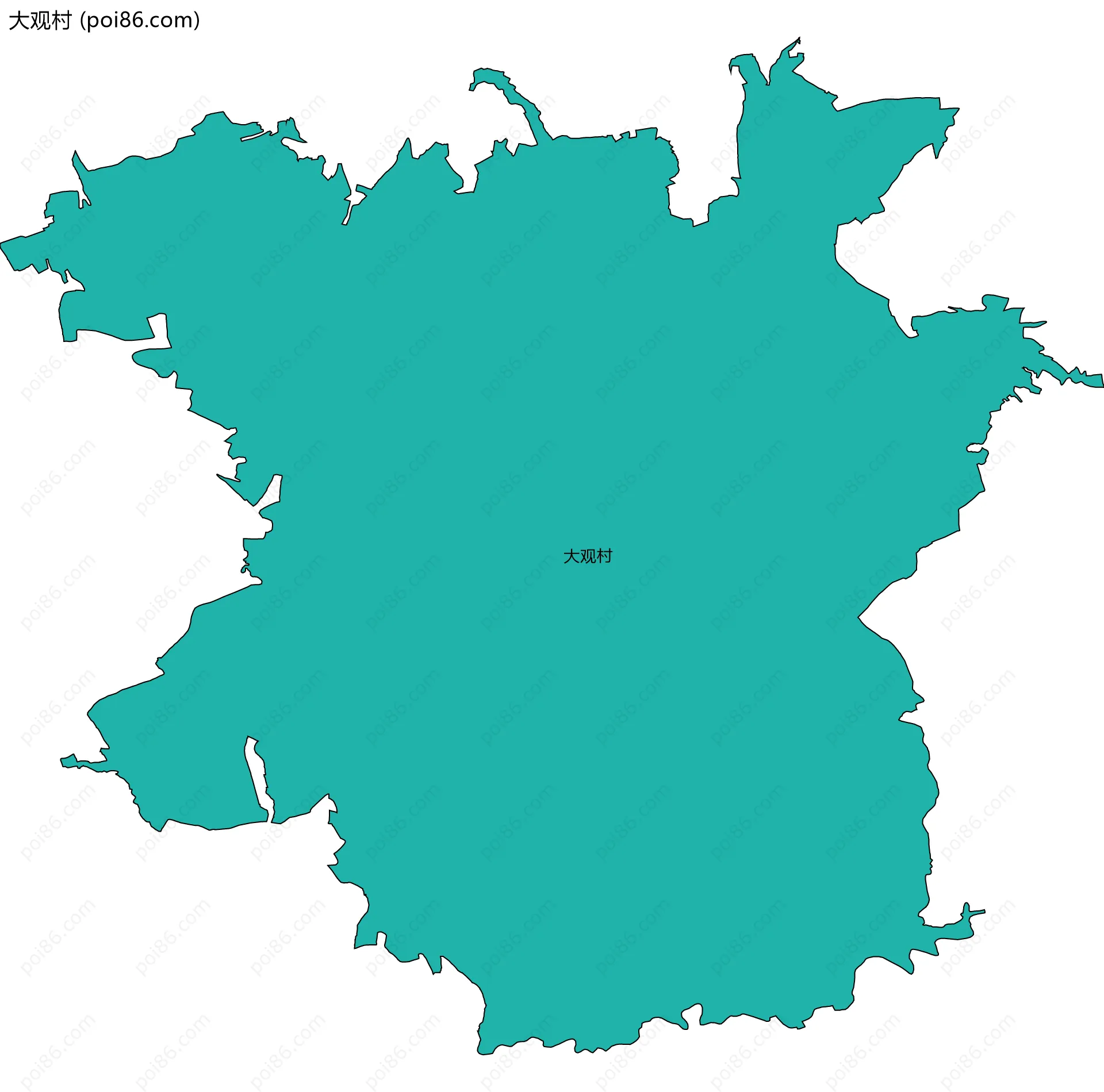 大观村边界地图