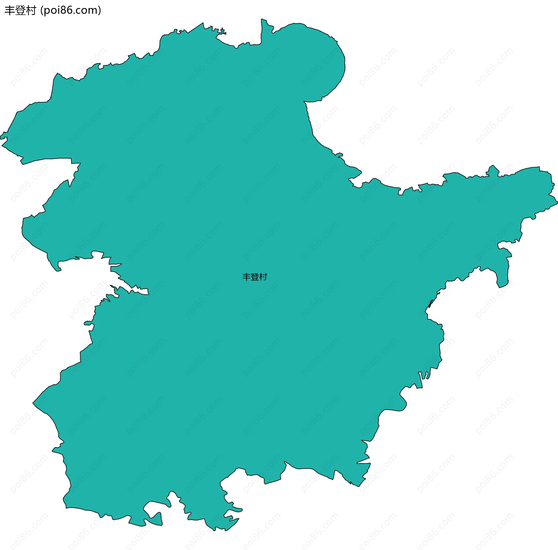 丰登村边界地图