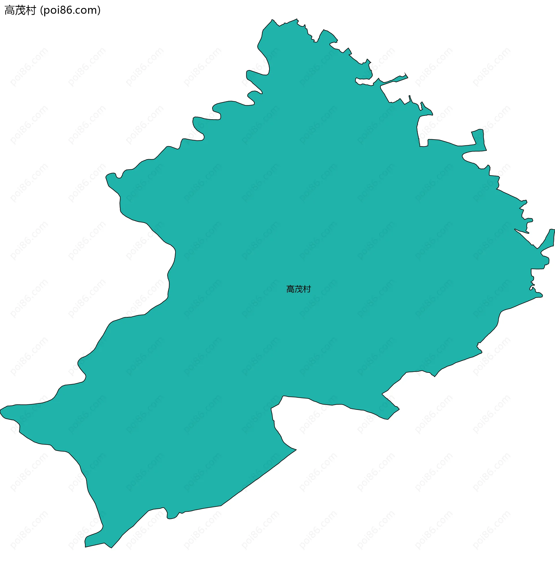 高茂村边界地图