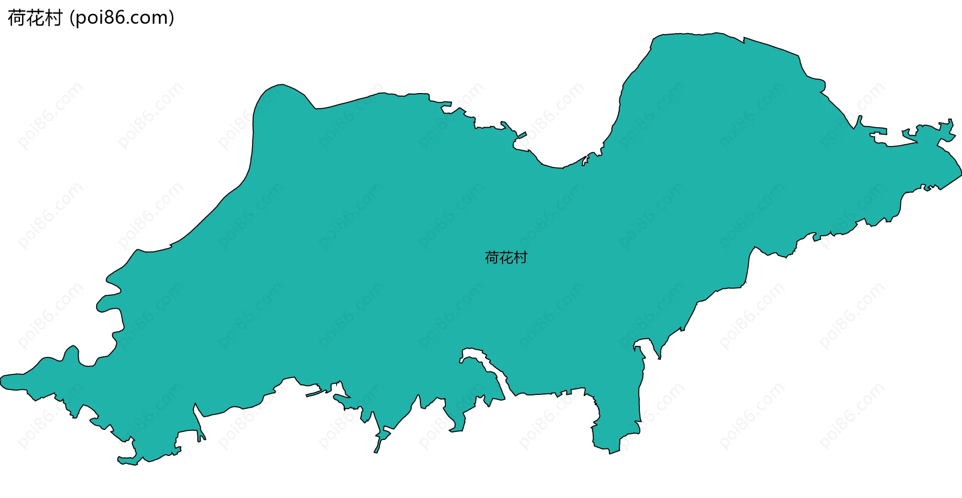 荷花村边界地图