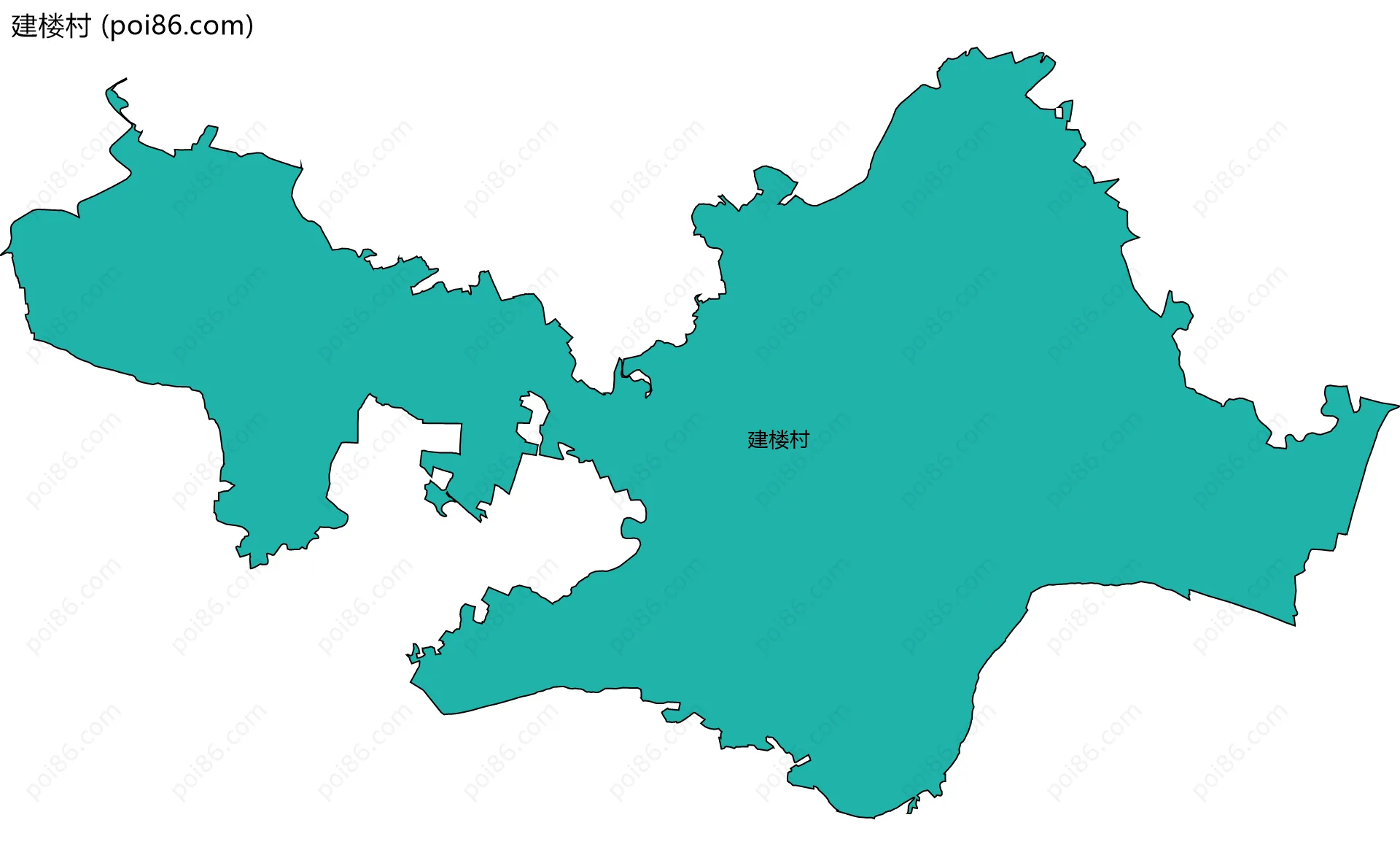 建楼村边界地图