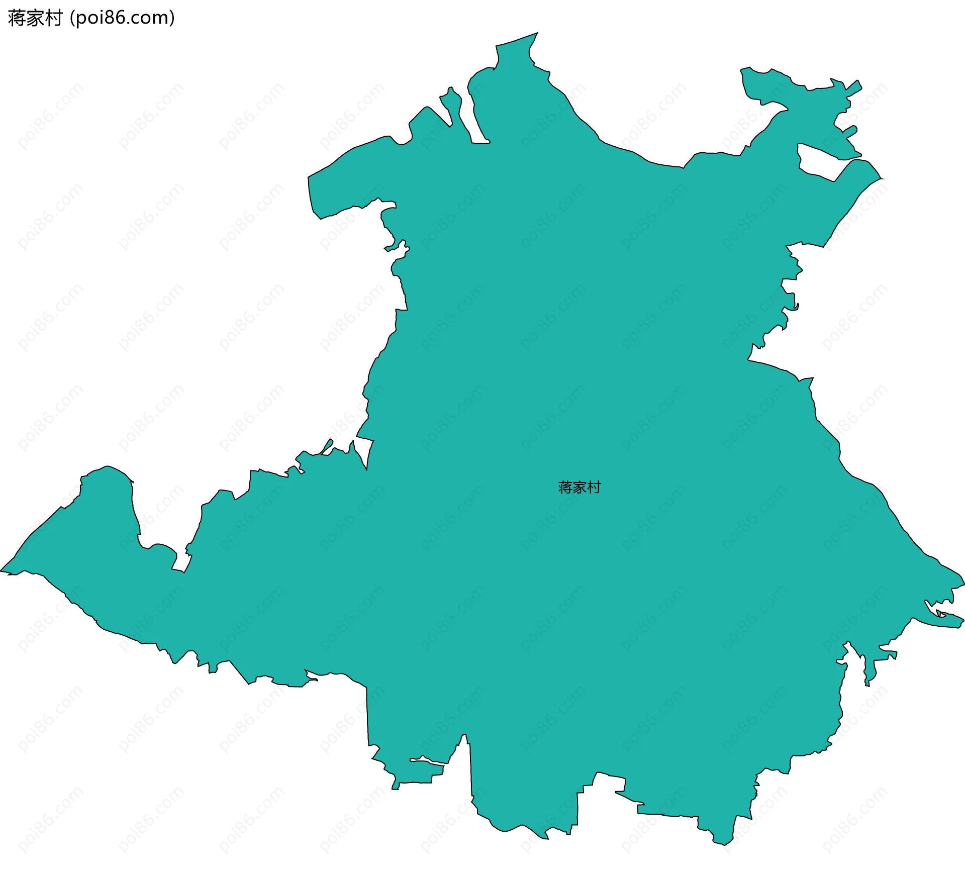 蒋家村边界地图