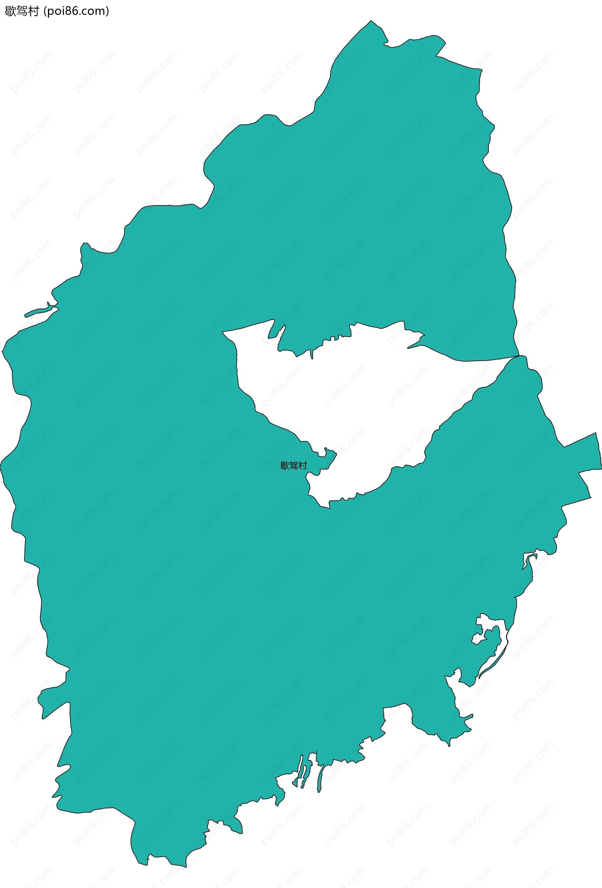 歇驾村边界地图