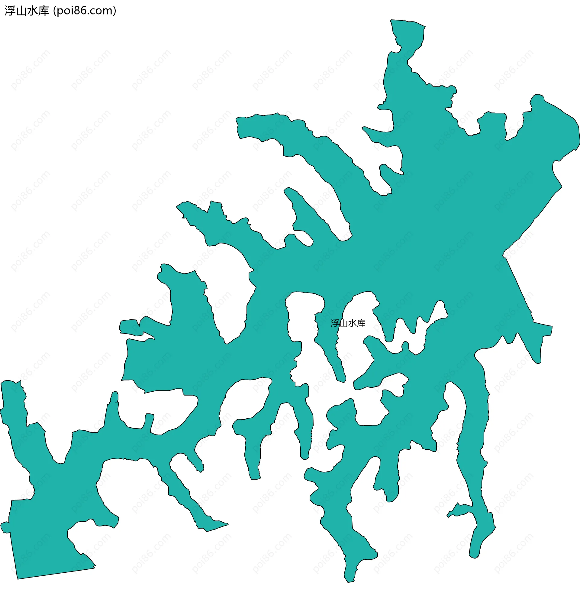 浮山水库边界地图