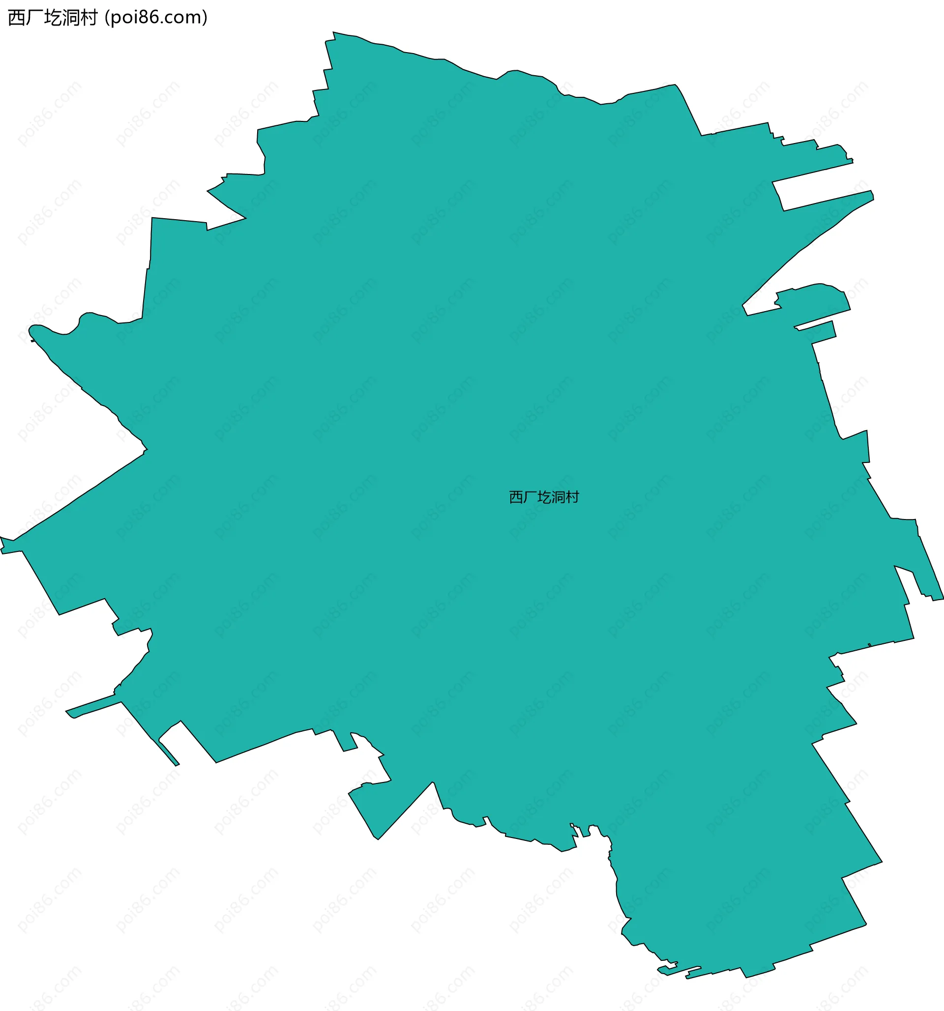 西厂圪洞村边界地图