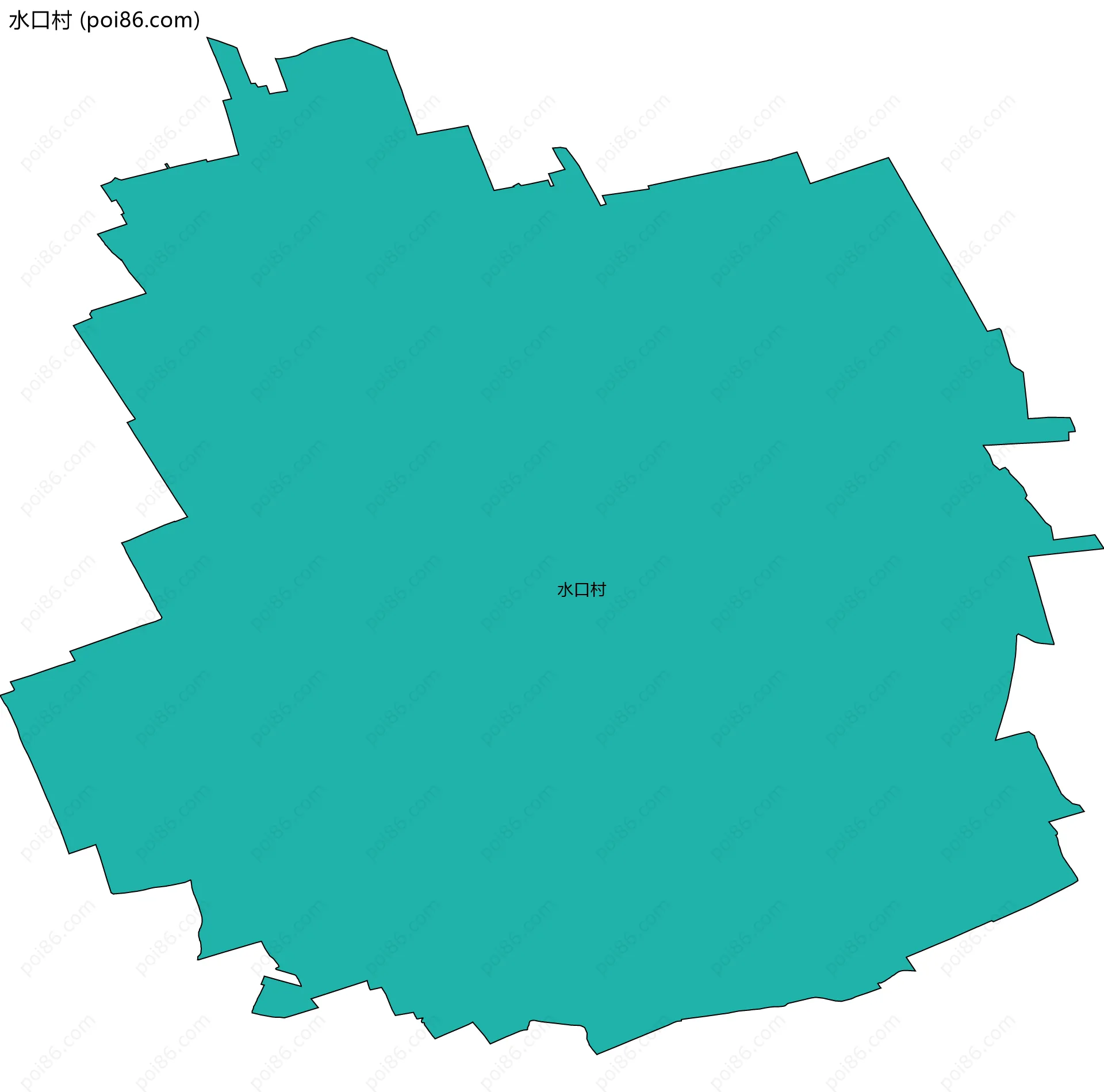 水口村边界地图